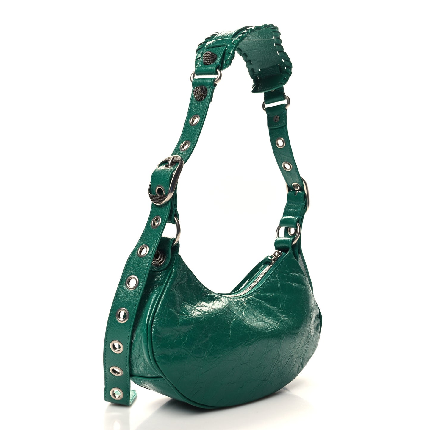 Agneau Arena Le Cagole Shoulder Bag XS Jade