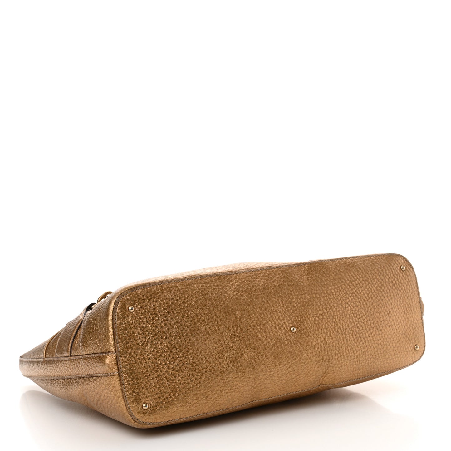 Metallic Calfskin Medium Hasler Tote Bronze