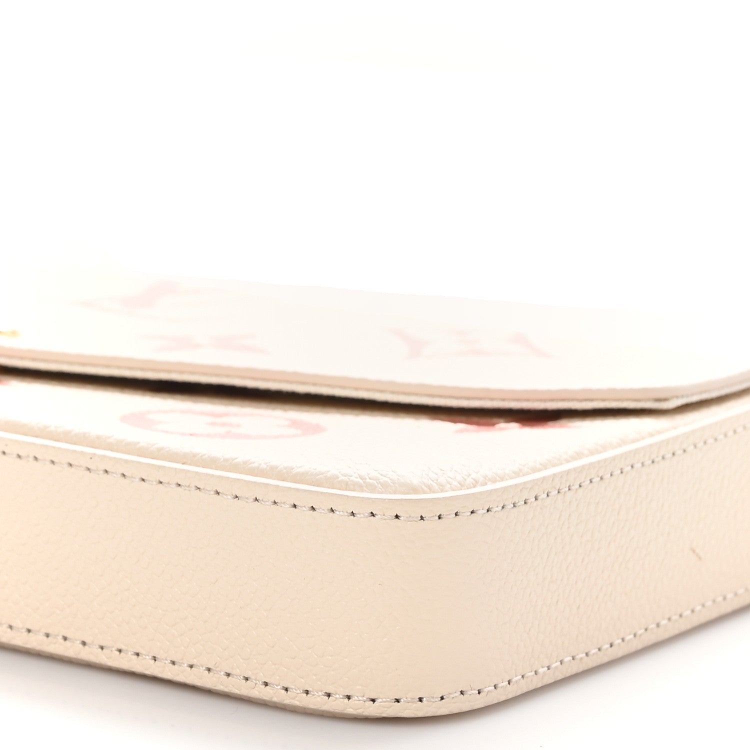 Louis Vuitton Empreinte Monogram Giant By The Pool Felicie Pochette Chain Wallet Creme Rose Trianon 10 of 10