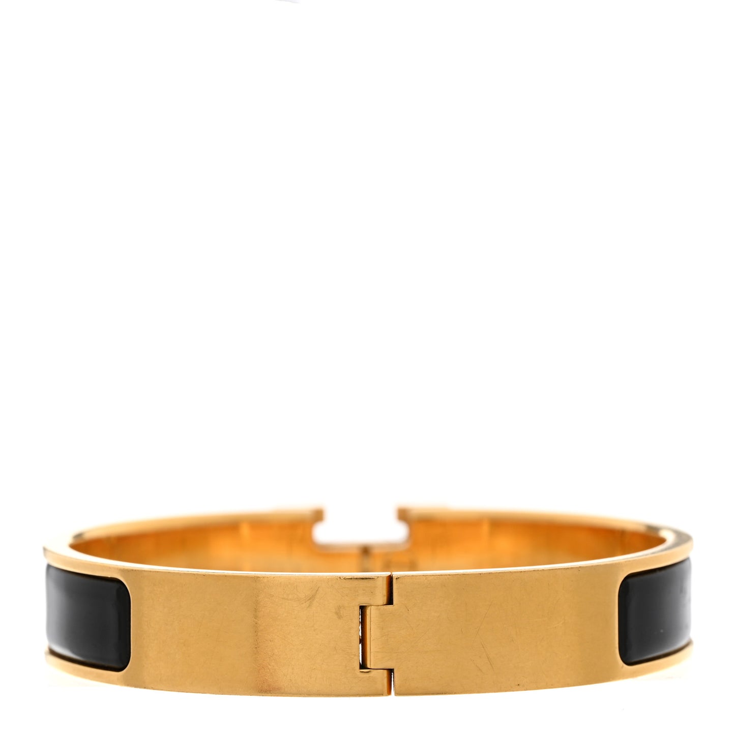 Enamel Narrow Clic Clac H Bracelet GM Black