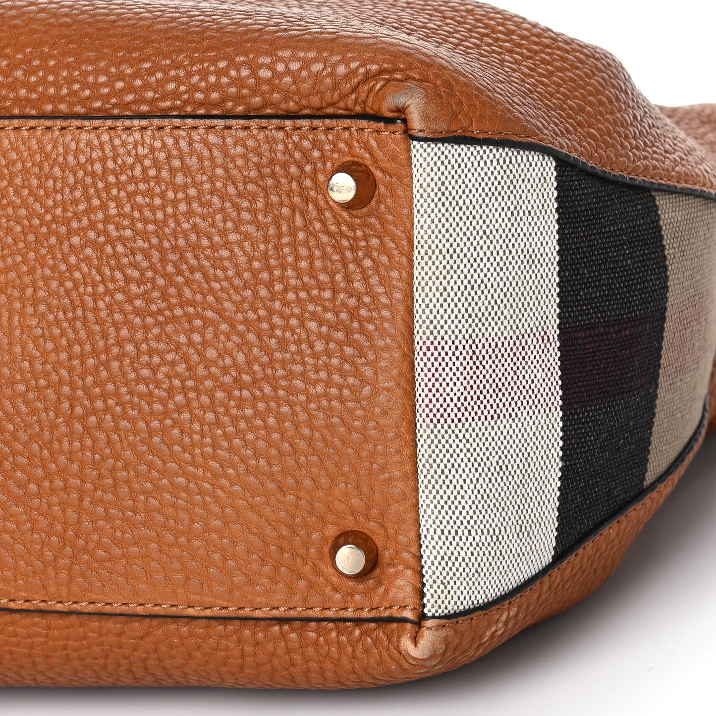 Grainy Calfskin House Check Small Maidstone Saddle Brown