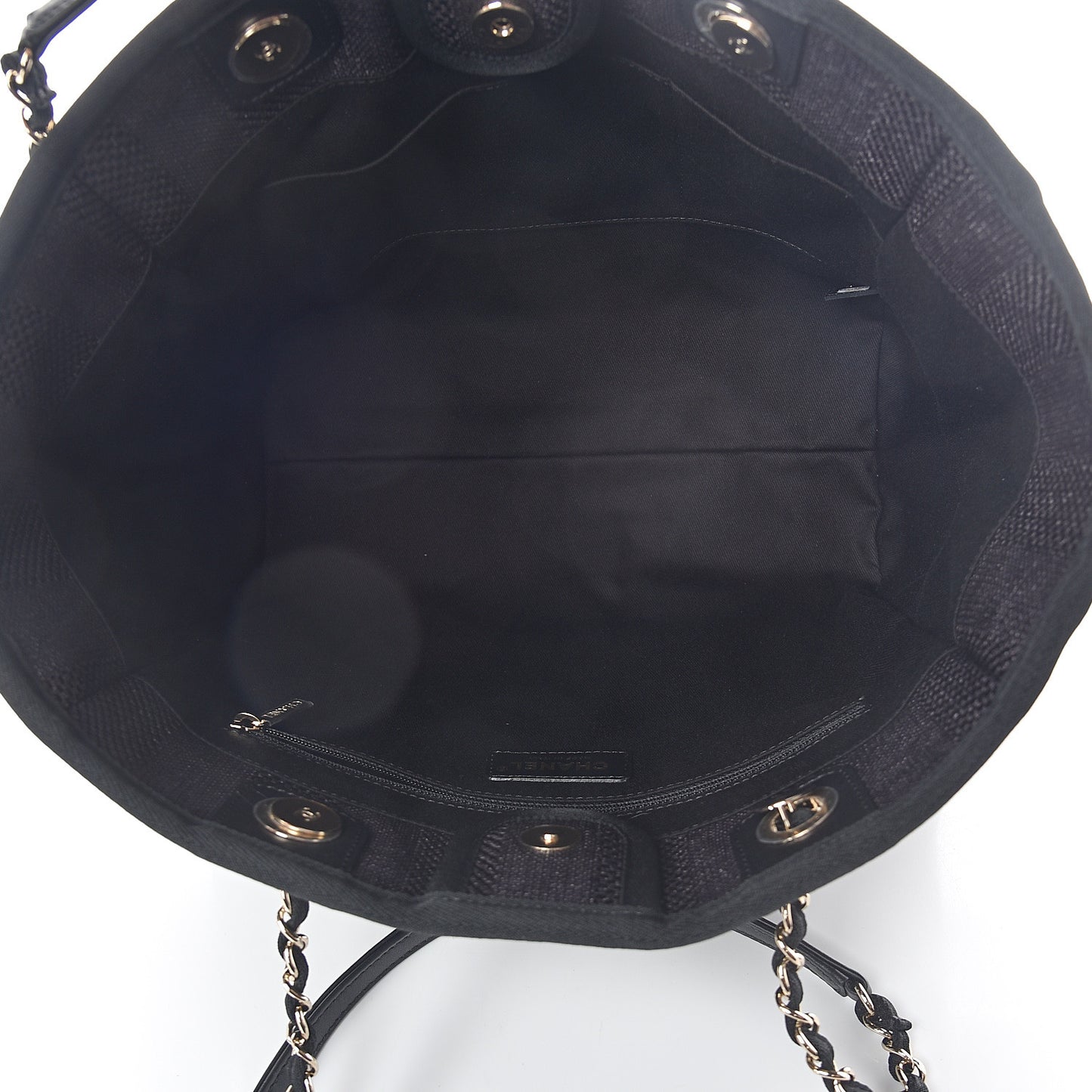 Mixed Fibers Striped Small Deauville Tote Black