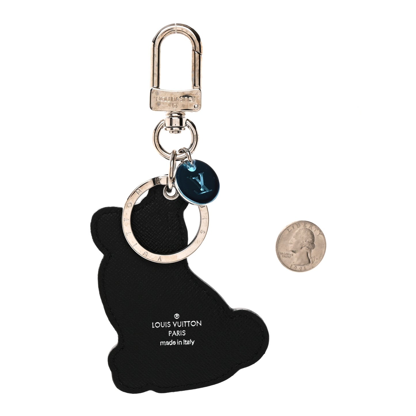 Calfskin Dog Bag Charm Key Holder