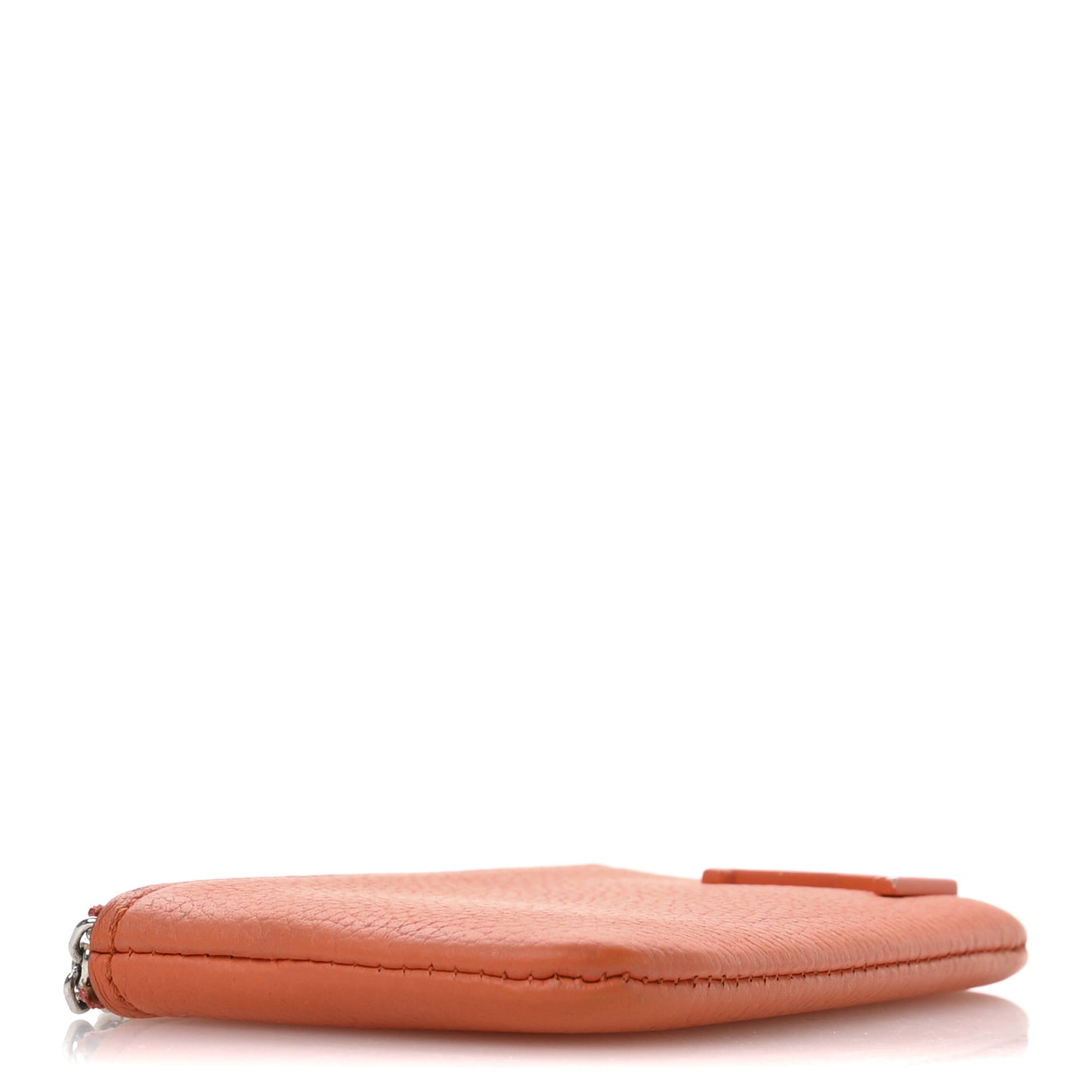 Grained Calfskin Aerogram Key Pouch Orange