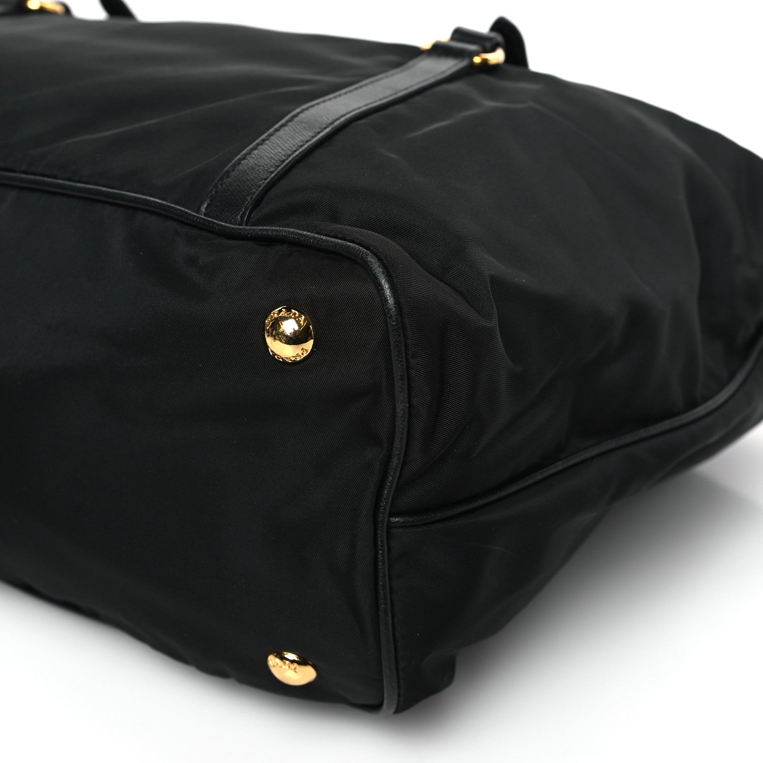 Prada Saffiano Tessuto Nylon Shopping Tote Black 8 of 8