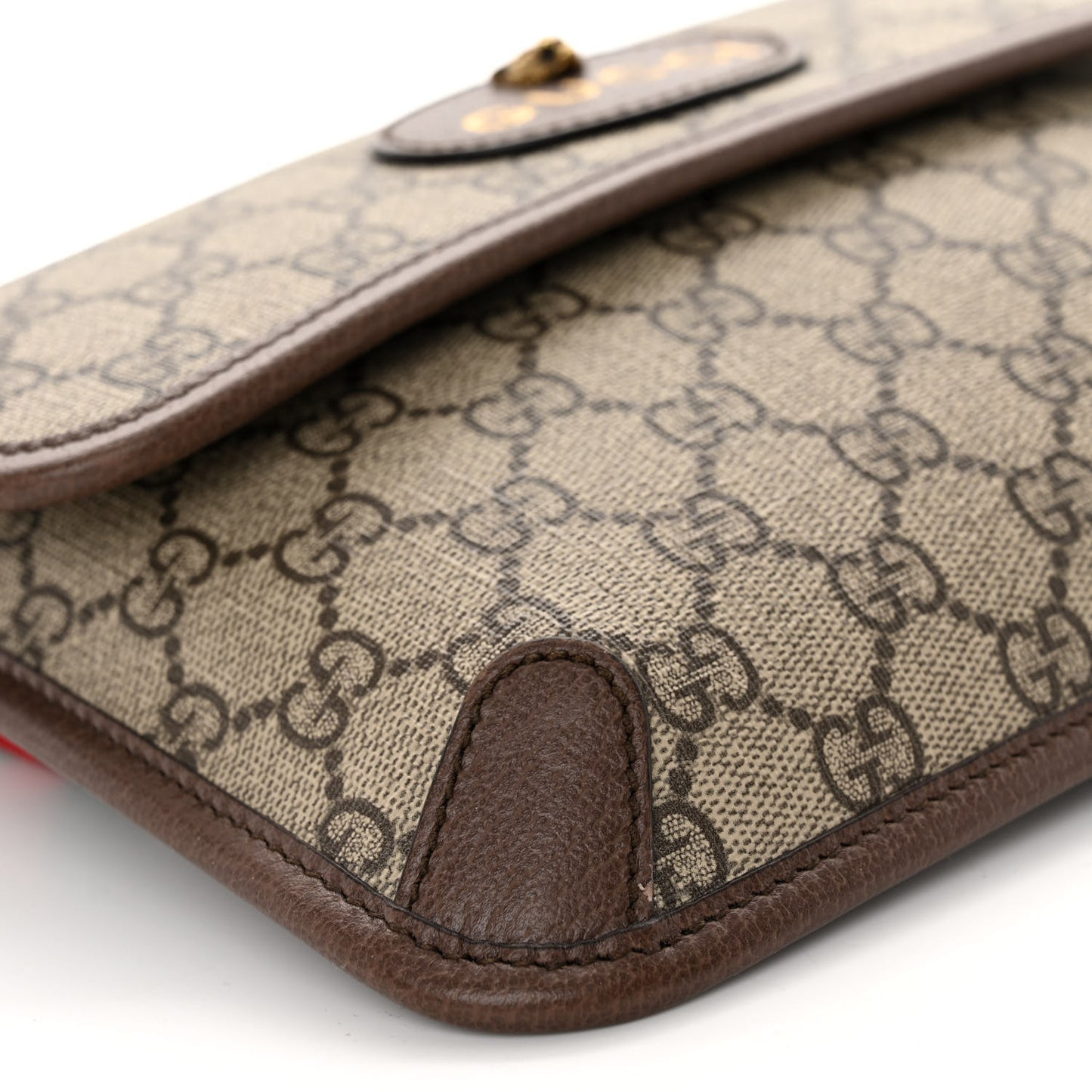 GG Supreme Monogram Neo Vintage Web Belt Bag Brown