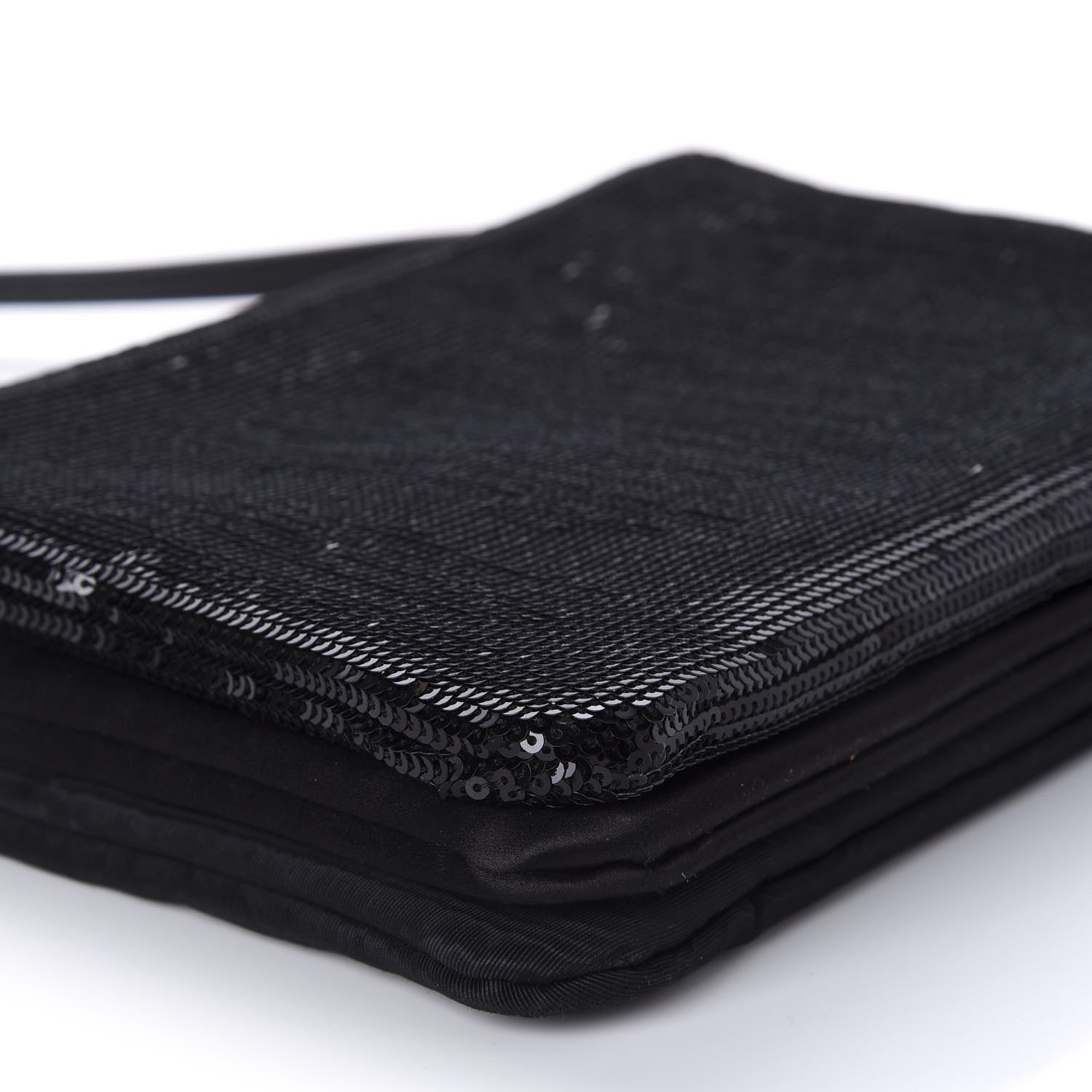 Celine Sequin Small Trio Crossbody Bag Black 6 of 10