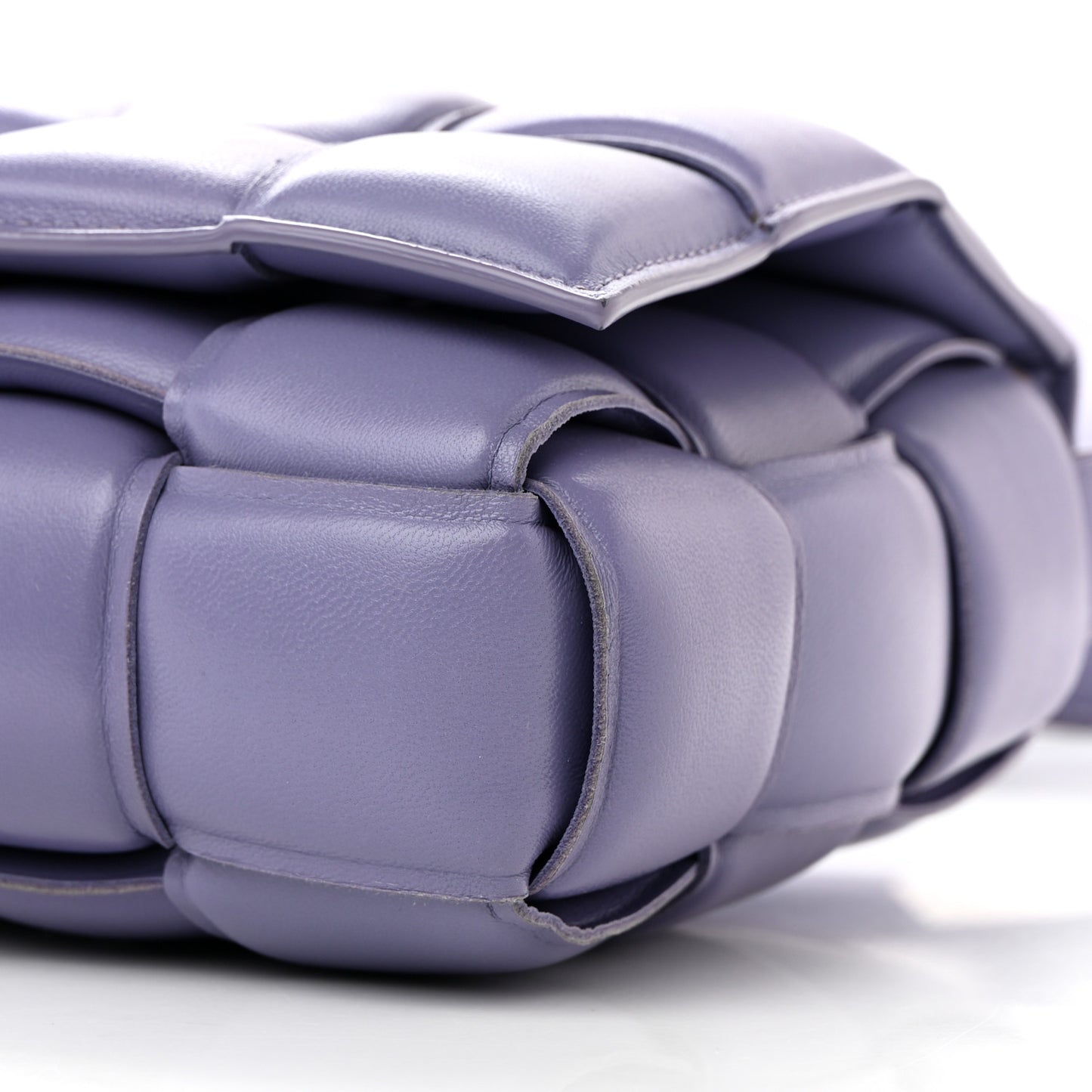 Nappa Maxi Intreccio Padded Cassette Crossbody Bag Lavender