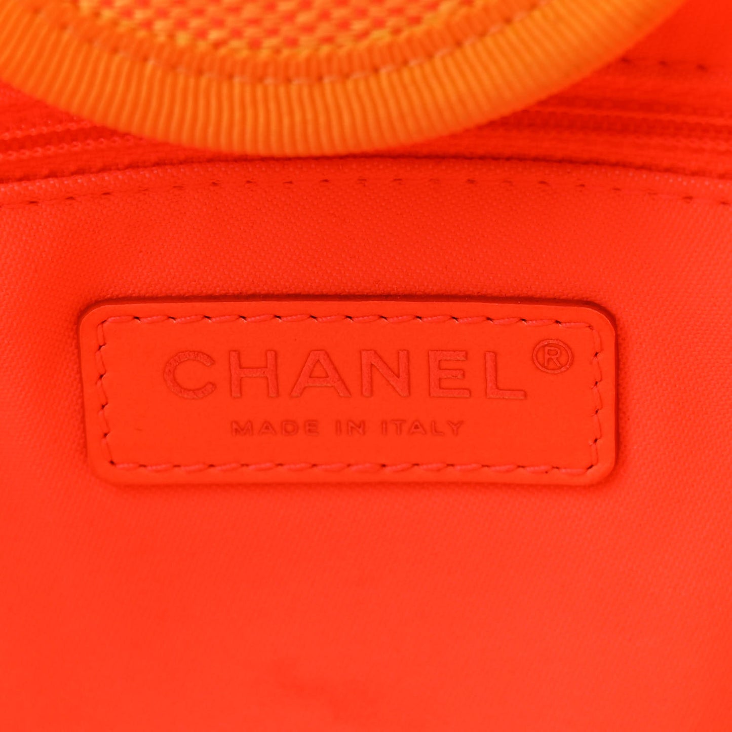 Mixed Fibers Calfskin Deauville Medium Tote Yellow Orange