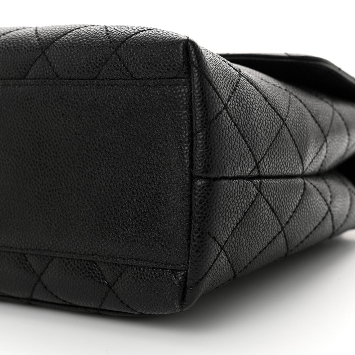 Chanel Caviar Quilted Jumbo Kelly Flap Black 10 of 14