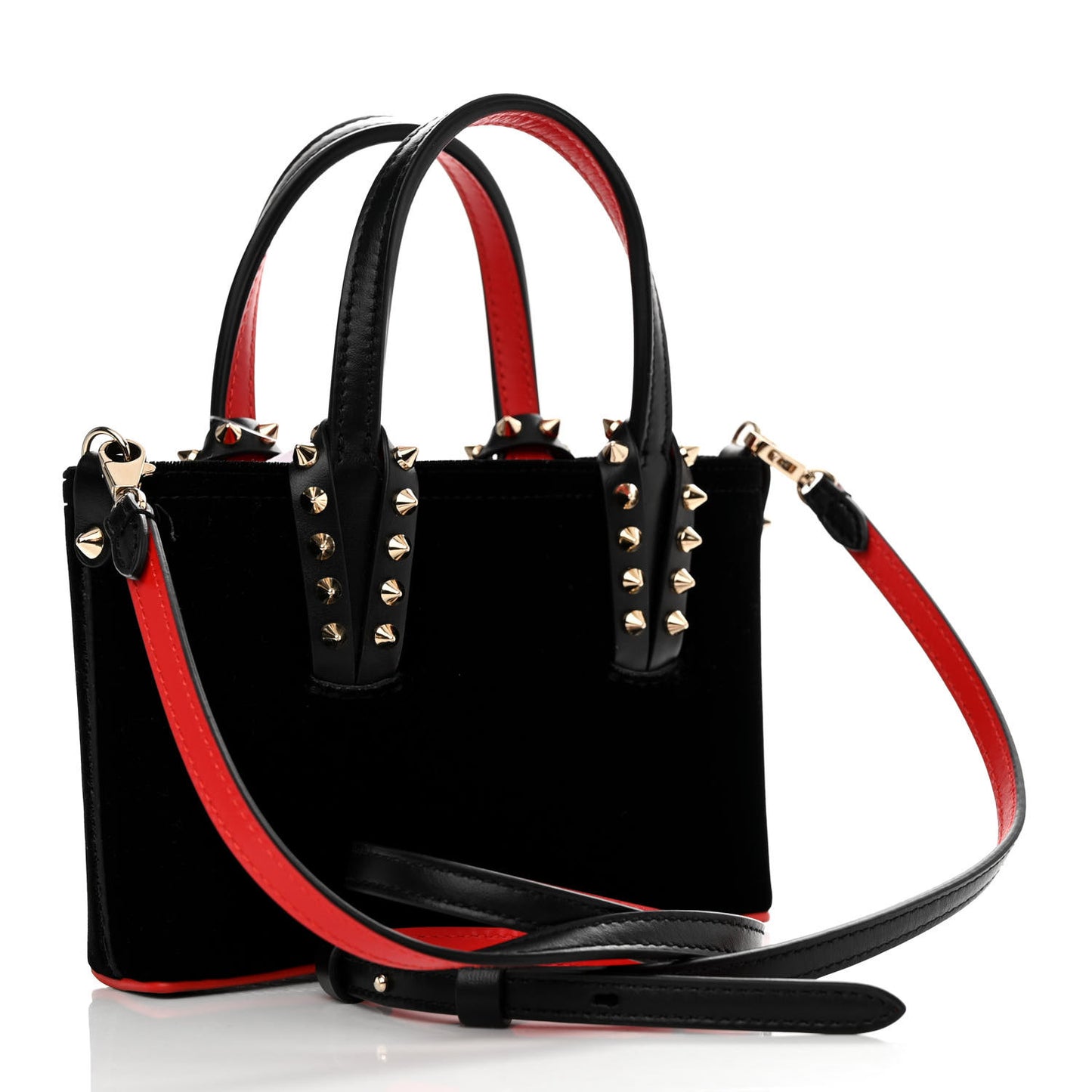 Velour Eyelet Nano Cabata Tote Black Multicolor
