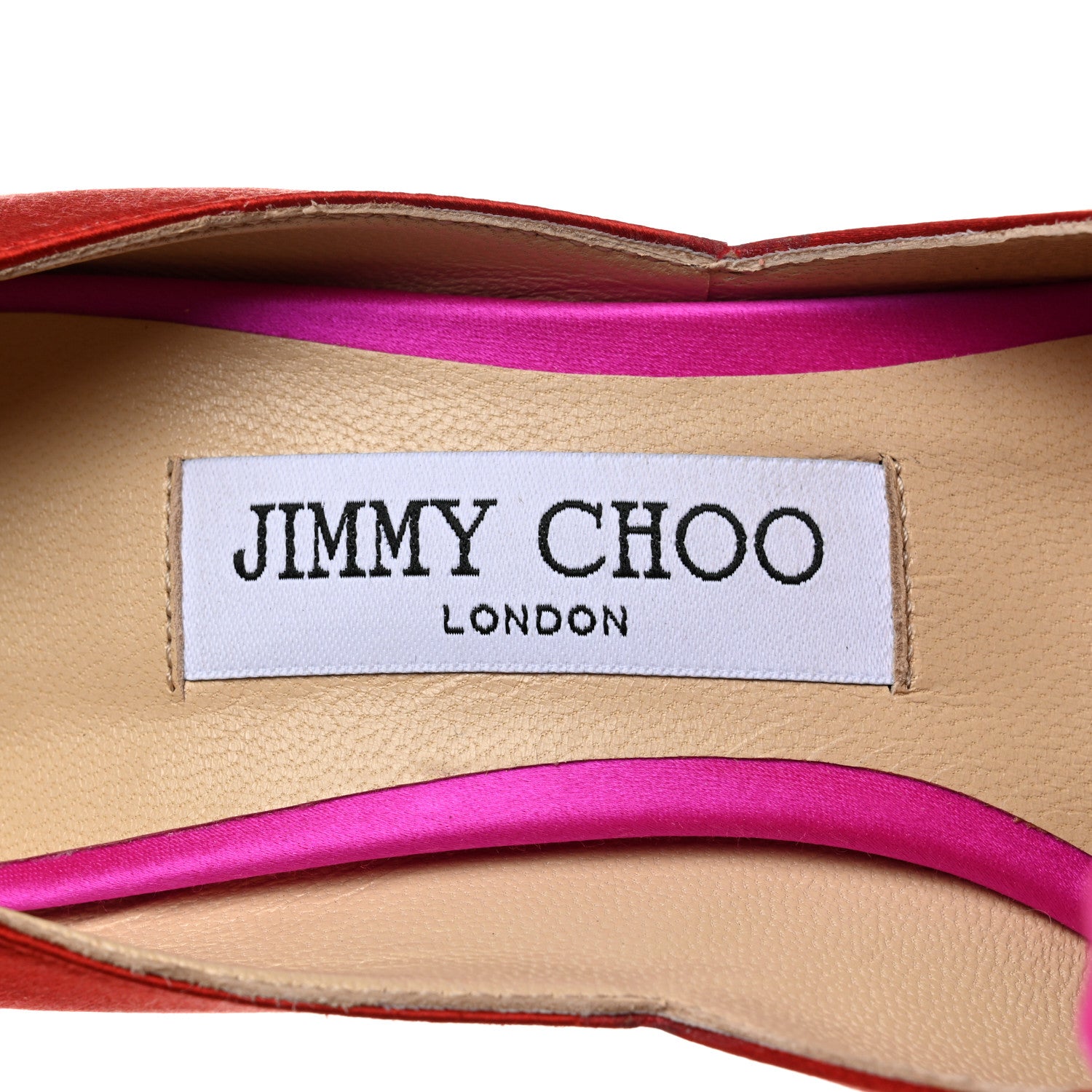 Jimmy Choo Satin Crystal Embellished Lyz 100 Pumps 36 Fuchsia Chilli 6 of 8