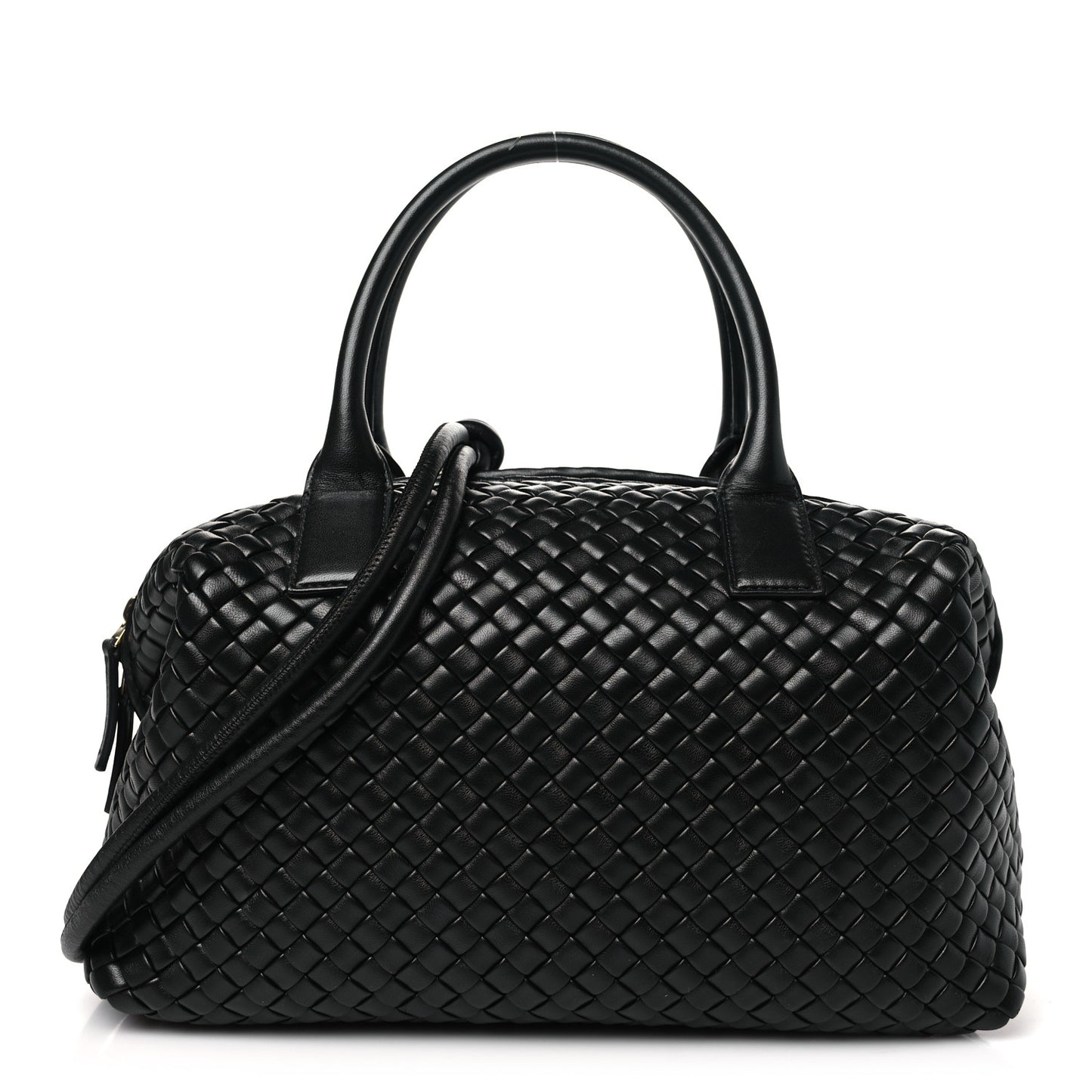 Nappa Intrecciato Medium Bauletto Black