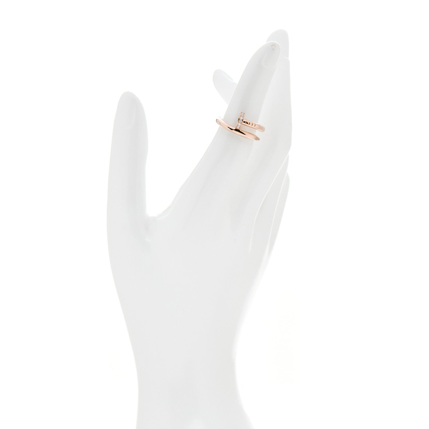 Cartier 18K Pink Gold Diamond Juste Un Clou Ring 52 6 2 of 5