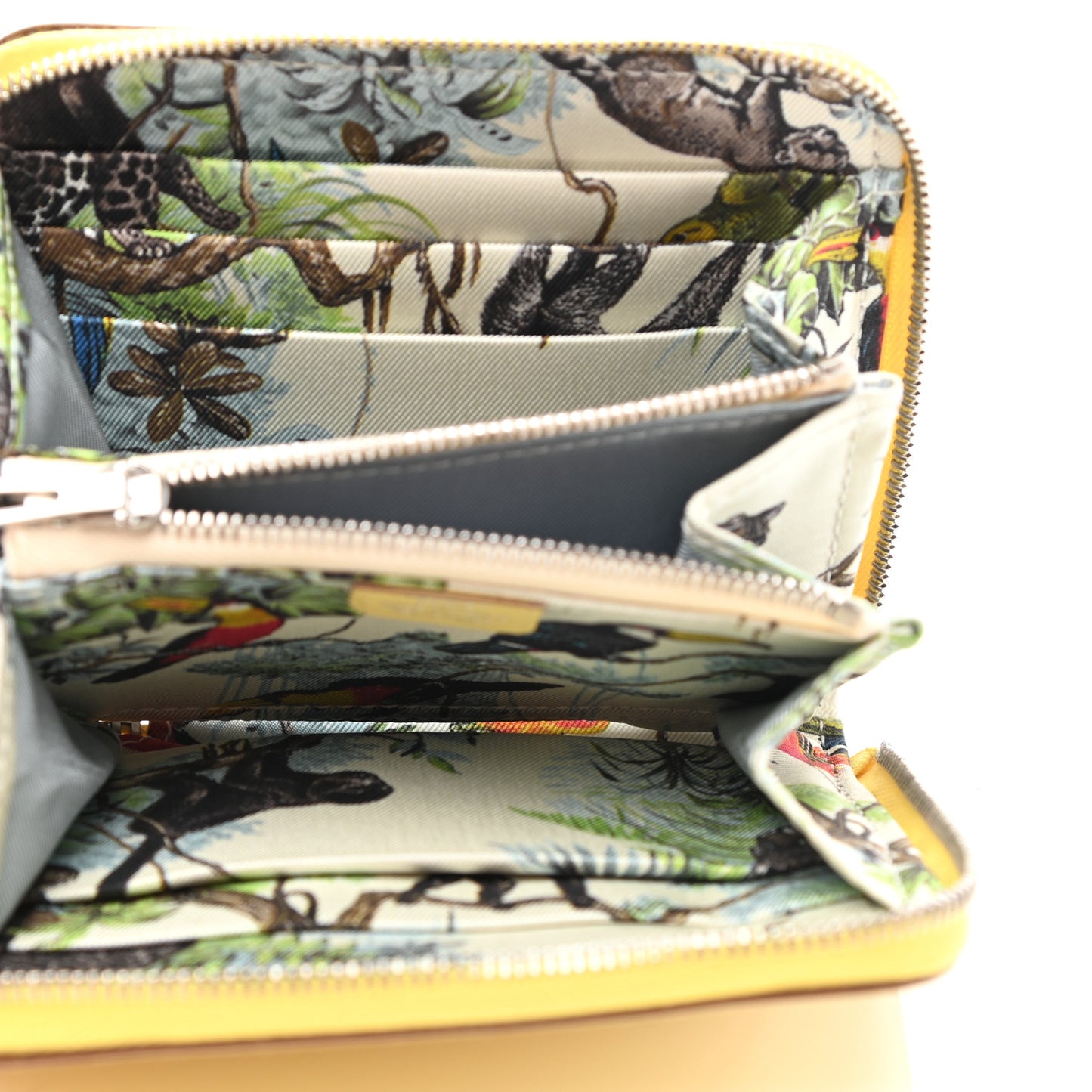 Epsom Silk'In Compact Wallet Jaune Poussin Nata