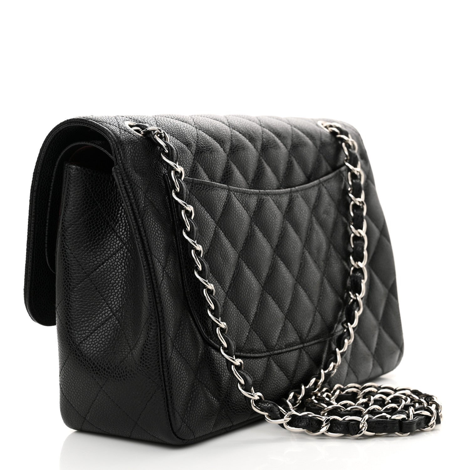 Chanel Caviar Quilted Jumbo Double Flap Black 3 of 12