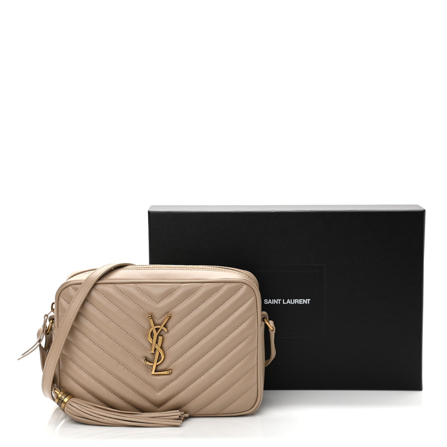 Calfskin Matelasse Monogram Lou Camera Bag Dark Beige