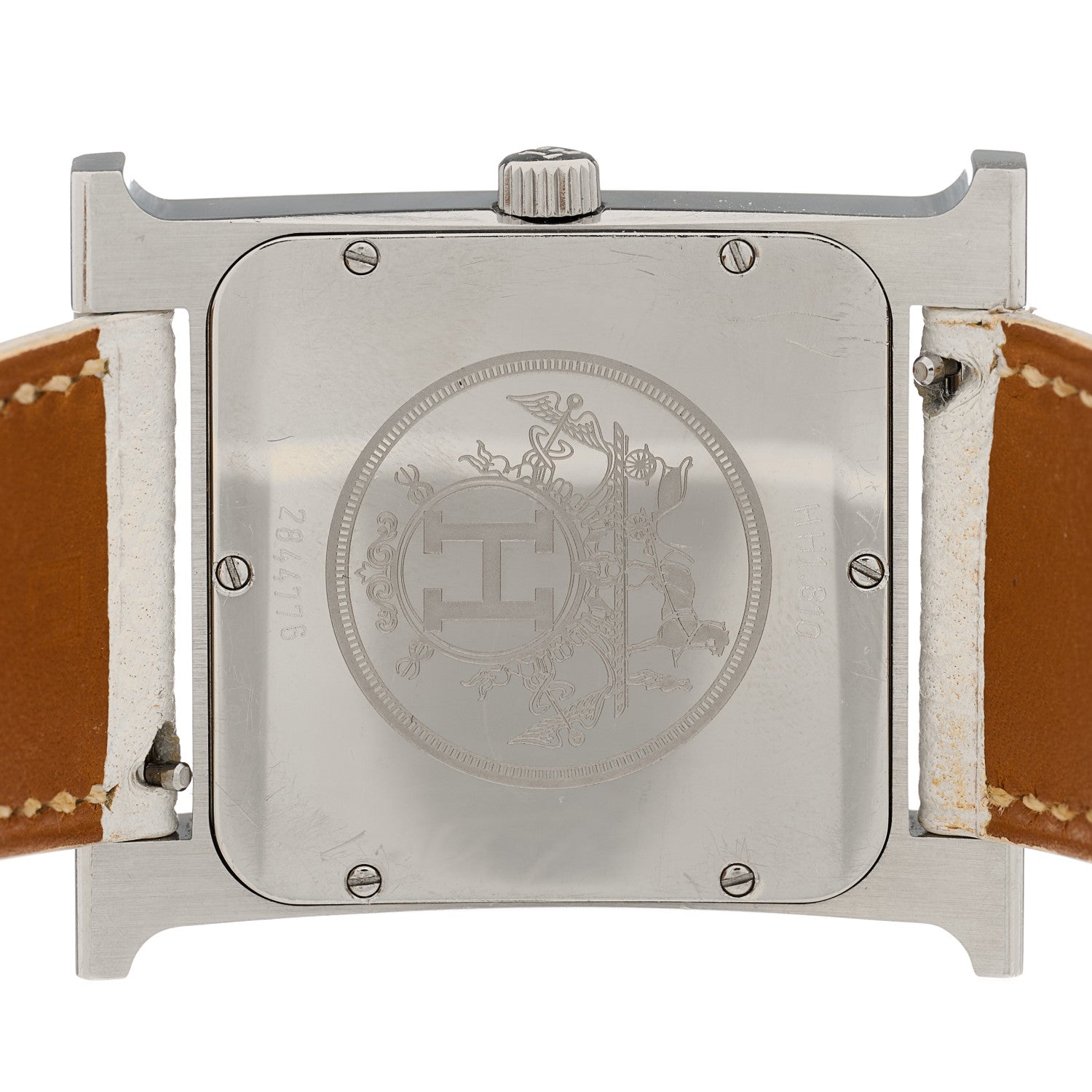 Hermes Stainless Steel Epsom 30.5mm Heure H Hour Quartz Watch Blanc 4 of 4