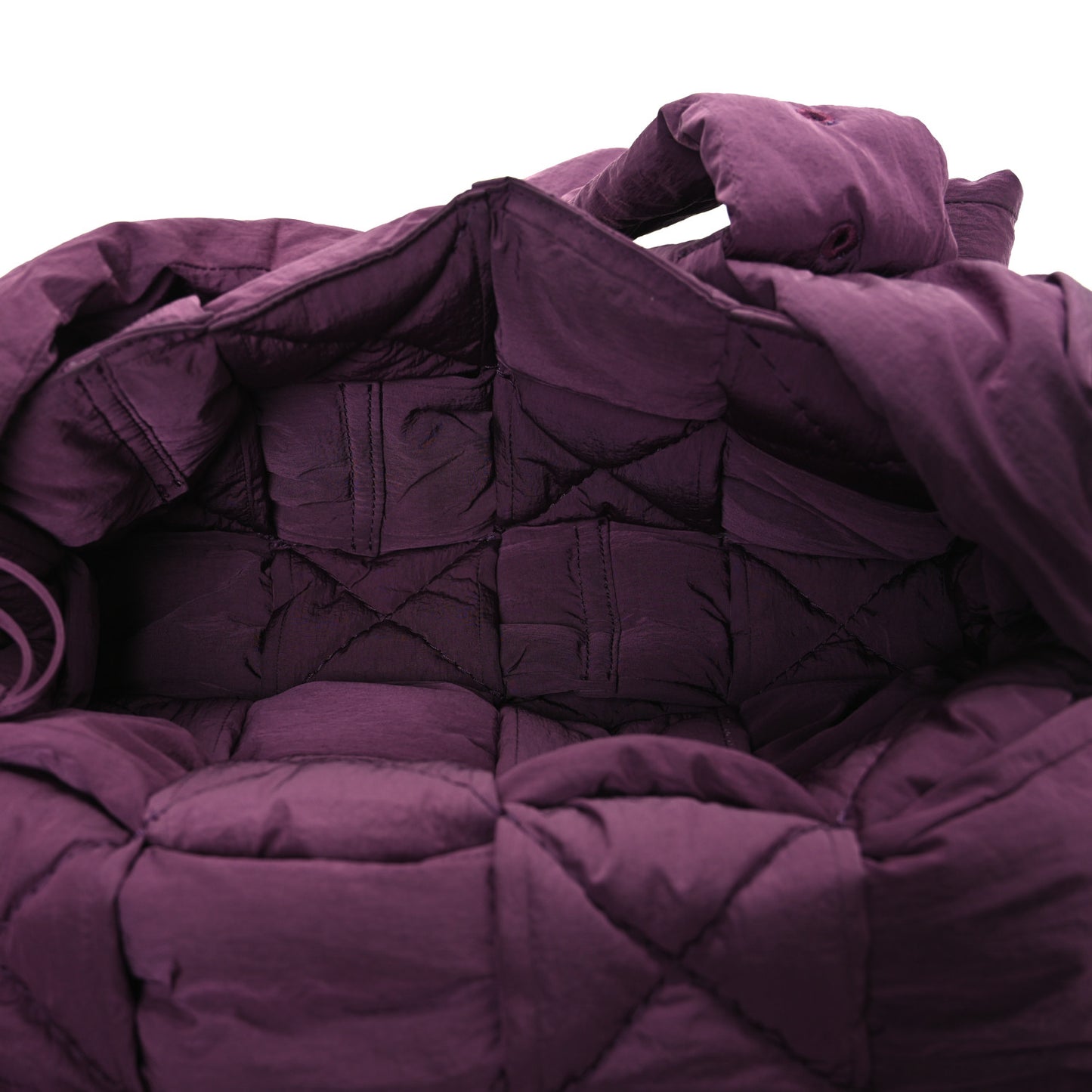 Nylon Intrecciato Padded Tech Cassette Bag Purple