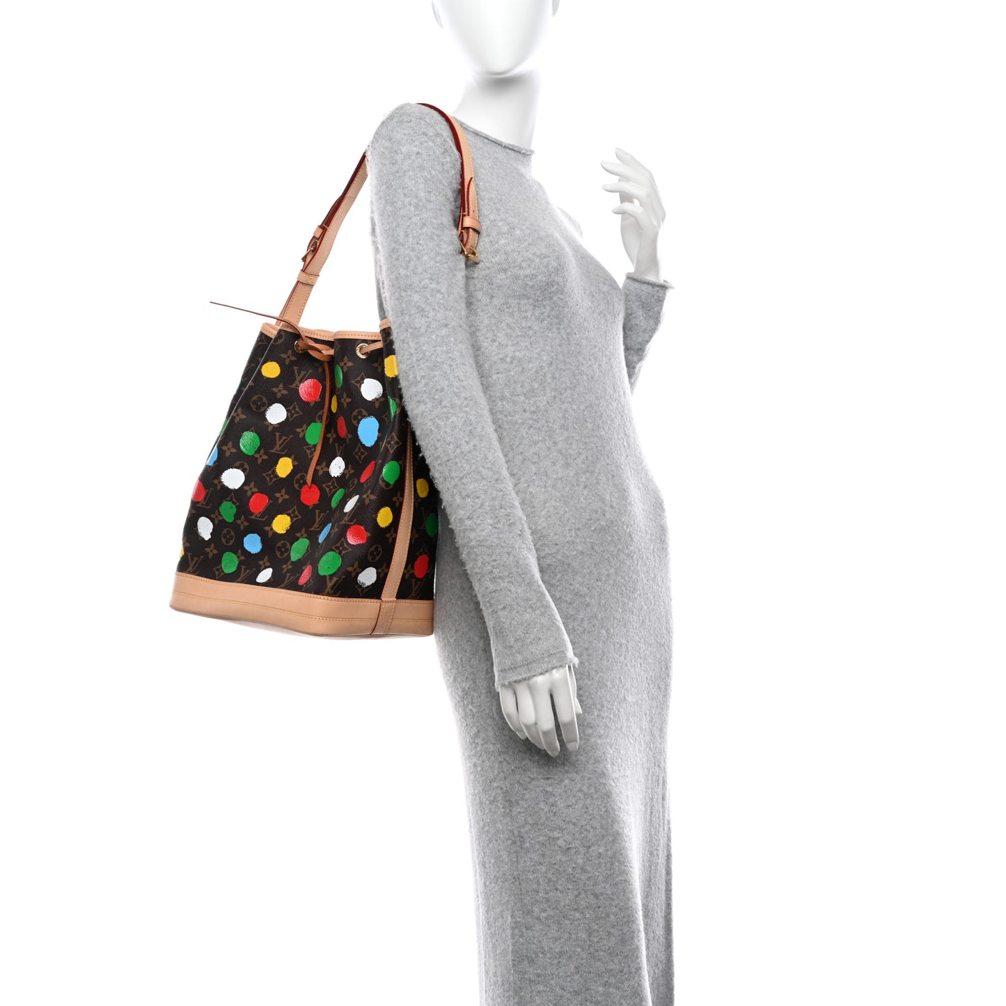 LV X YK Monogram Dots Noe Multicolor