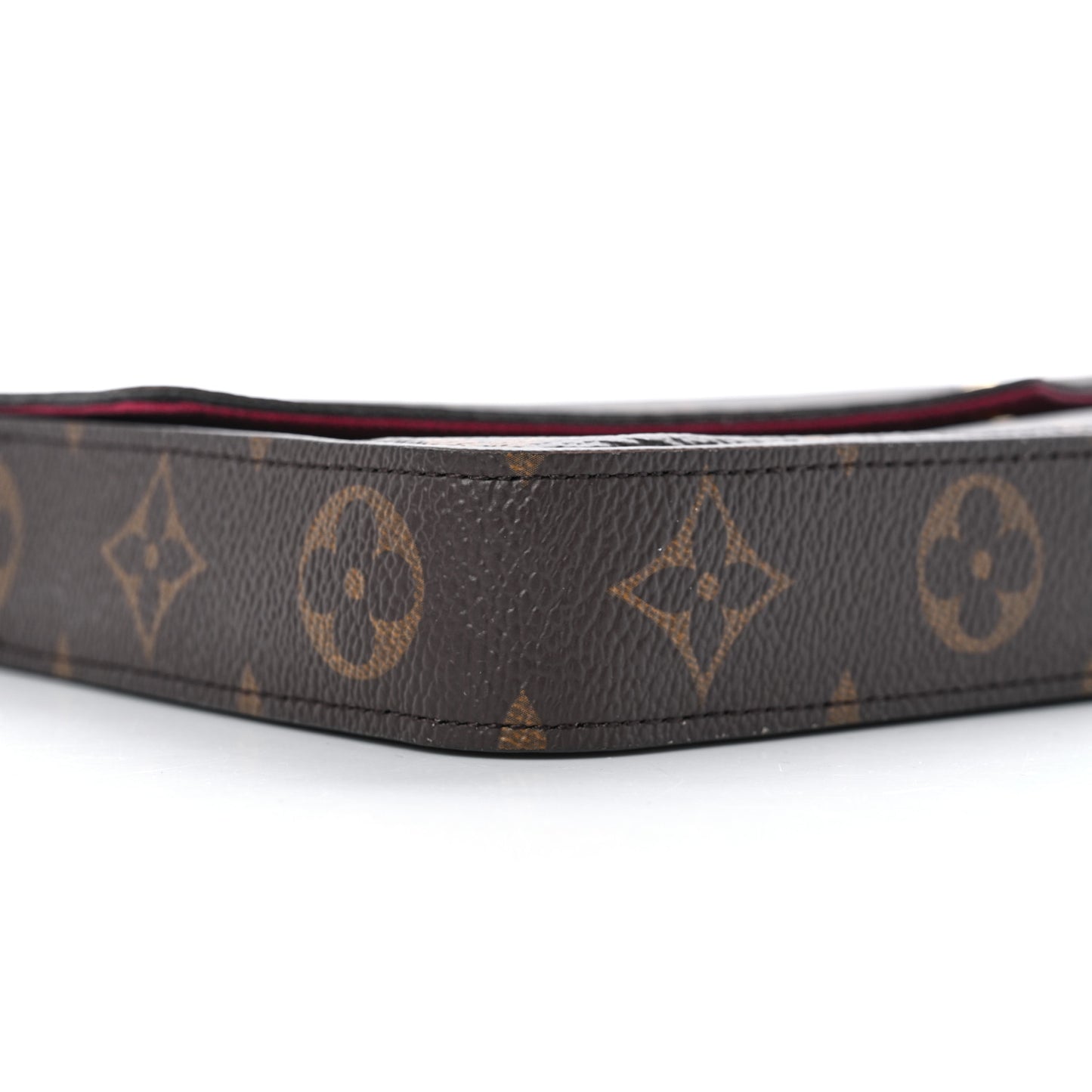 Monogram Pochette Felicie Chain Wallet Fuchsia