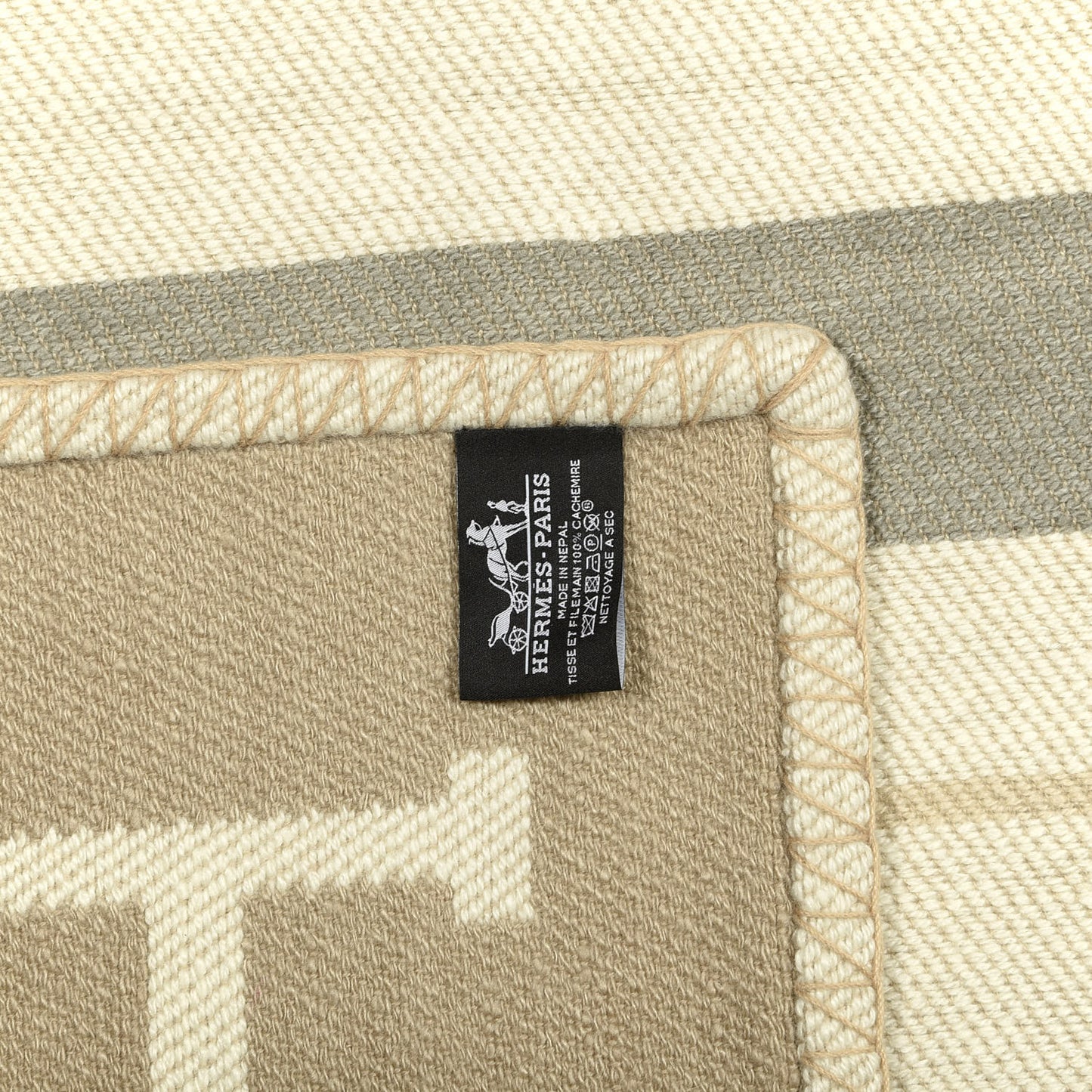 Cashmere Avalon Rocabar Blanket Naturel