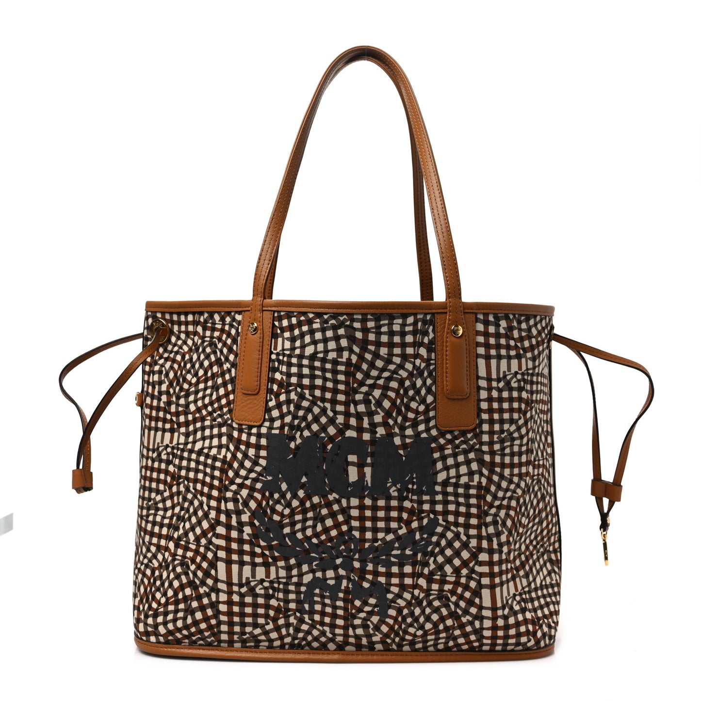 Visetos Medium Liz Reversible City Series New York Shopper Tote Cognac
