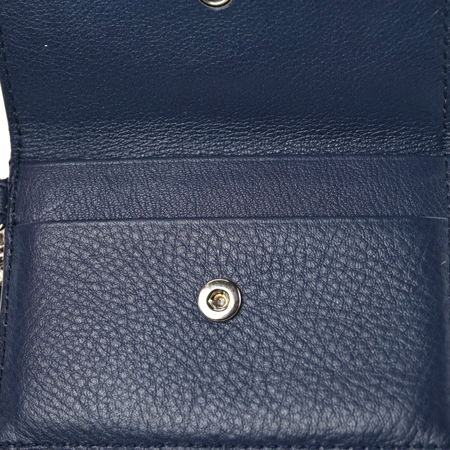 Jimmy Choo Calfskin Crystal Cheri Charm Case Wallet Navy Blue 6 of 9