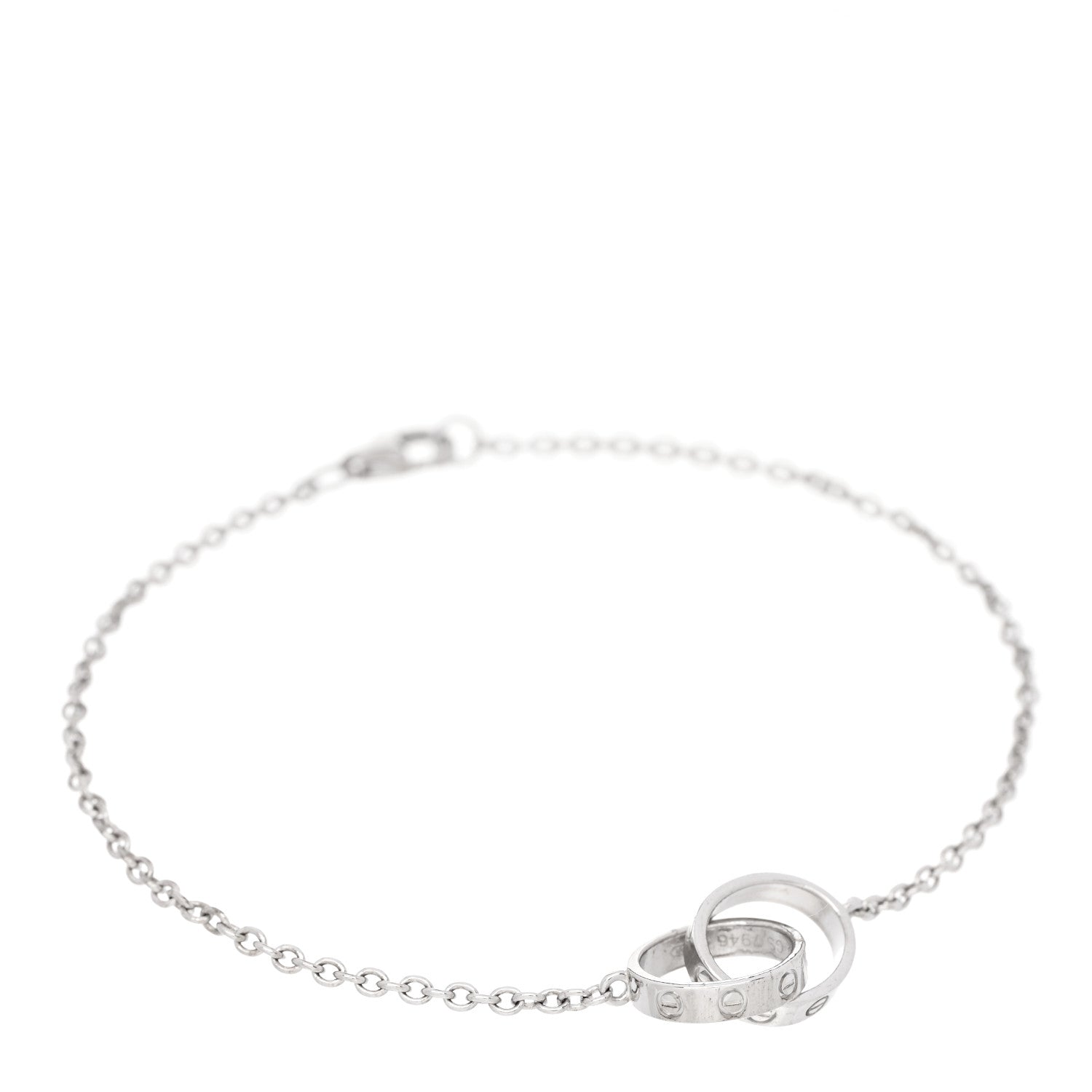 Cartier 18K White Gold Interlocking LOVE Bracelet 1876602