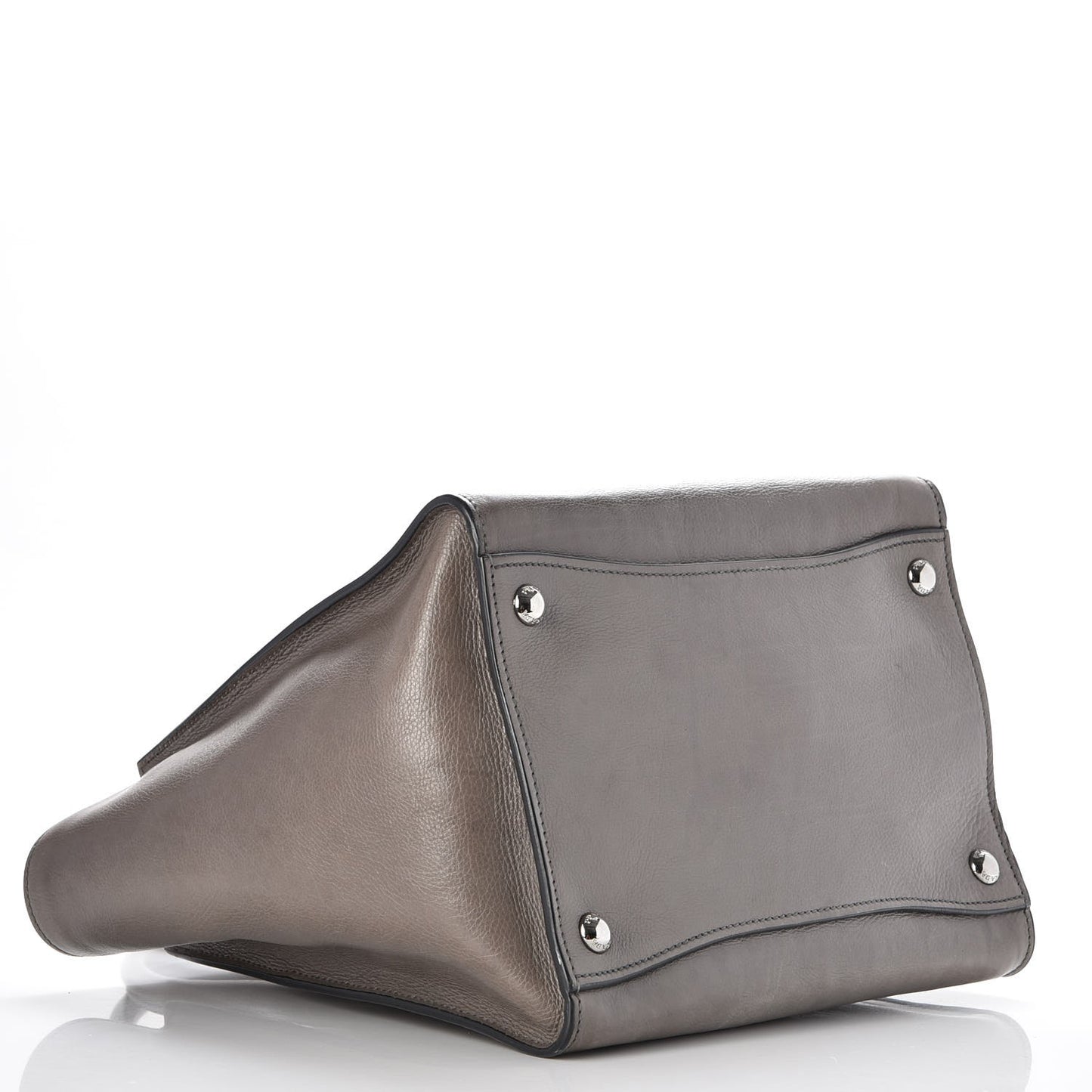 Glace Calf Small Twin Pocket Tote Marmo