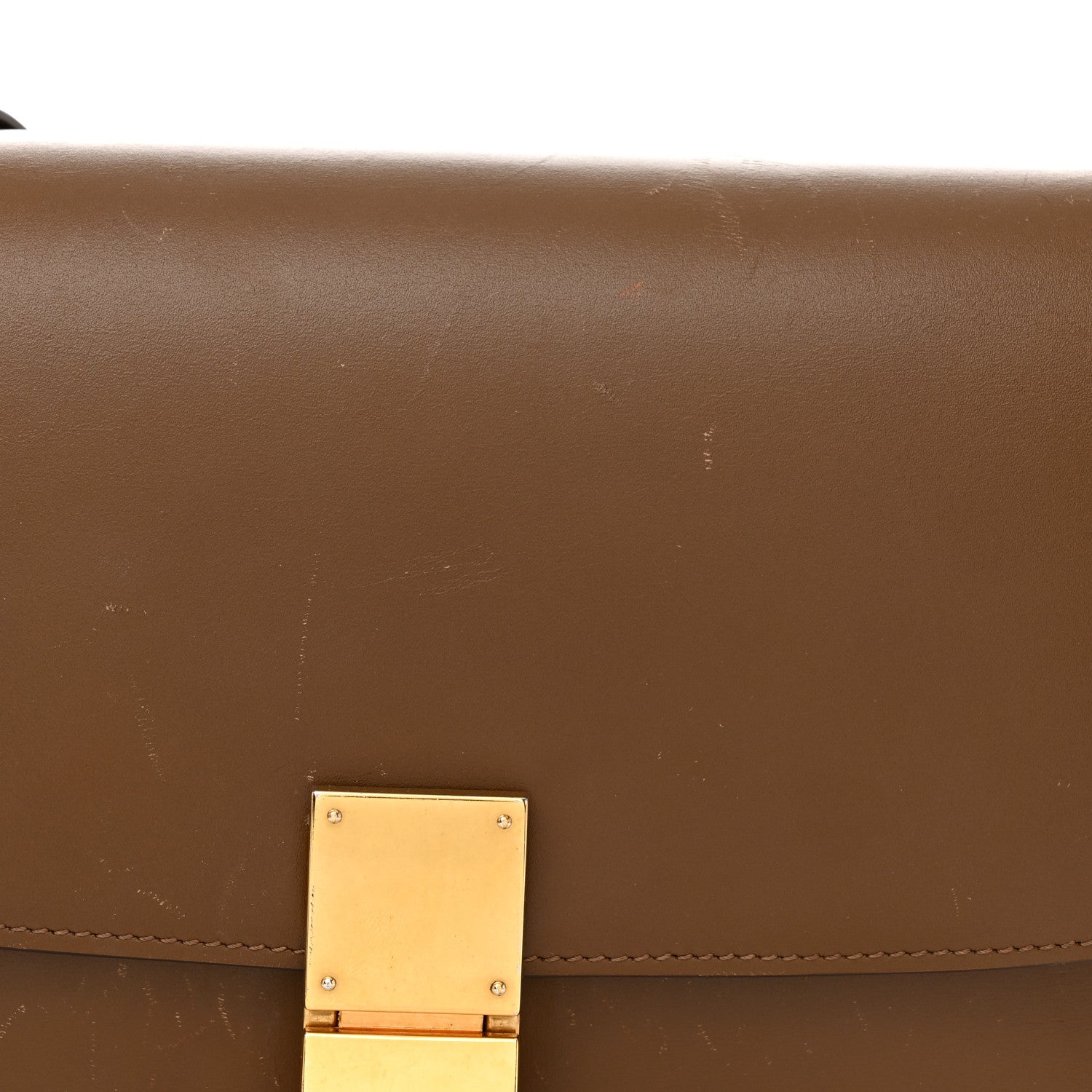 Celine Smooth Calfskin Medium Classic Box Flap Bag Camel 14 of 18