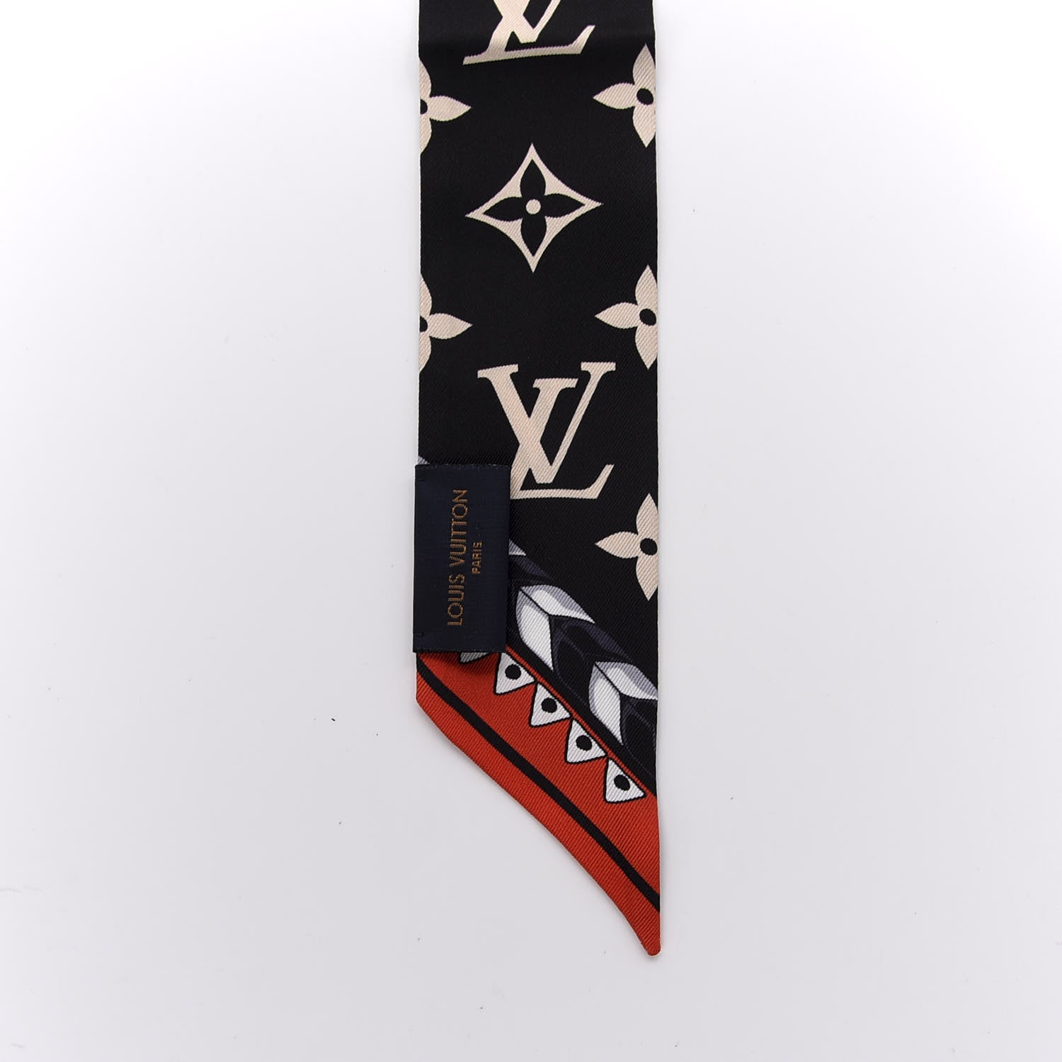 Louis Vuitton Silk Monogram LV Crafty Bi Color BB Bandeau Black Cream 4 of 4