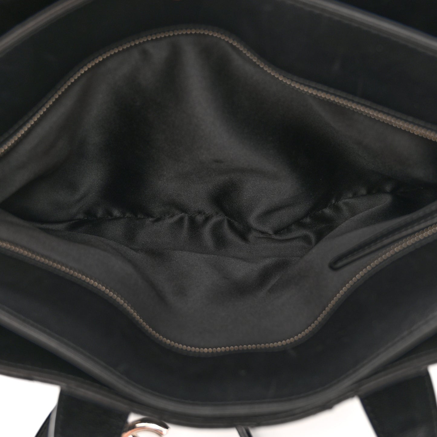 Lambskin Quilted Large Easy Carry Shopping Tote Black