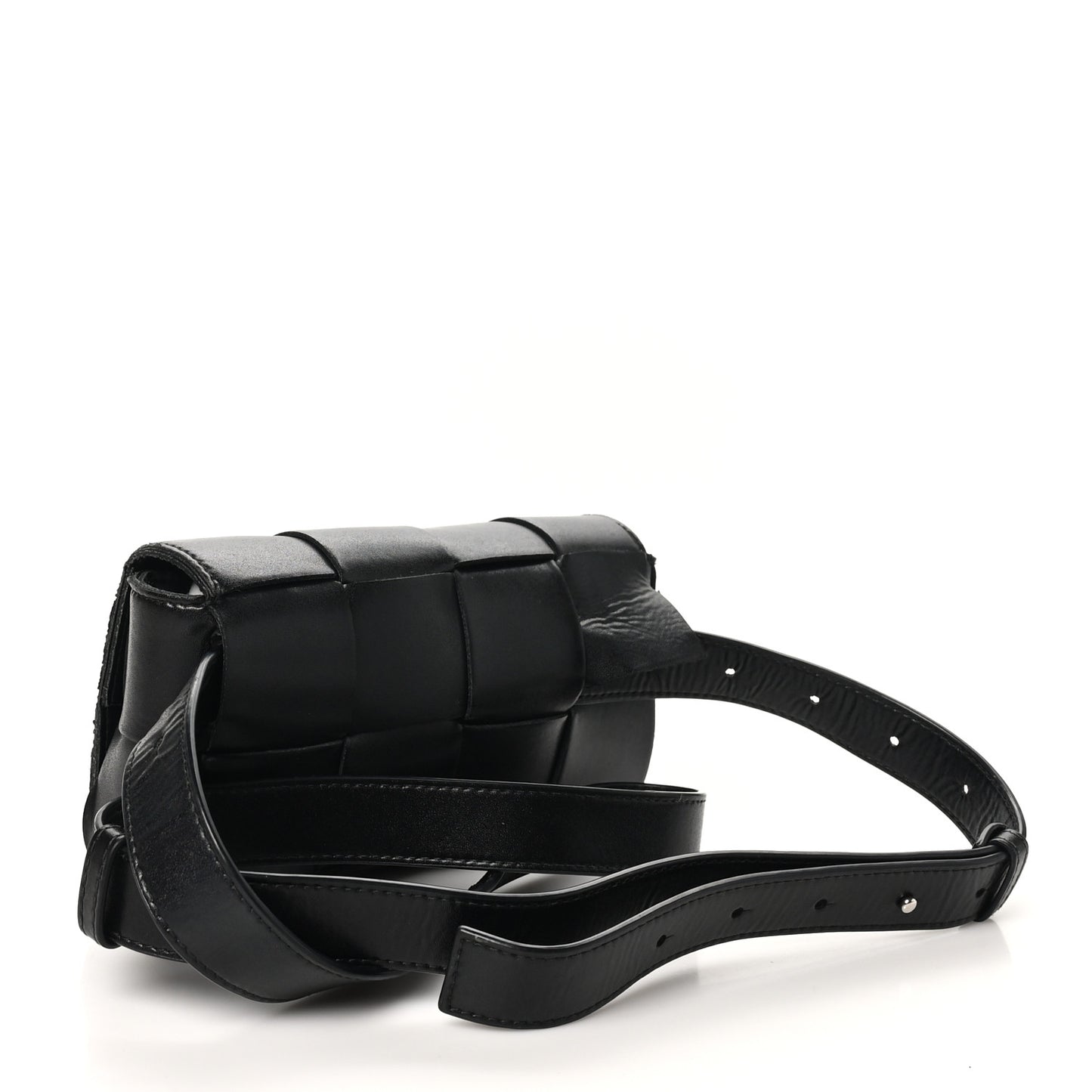 Nappa Maxi Intreccio The Belt Cassette Bag Black