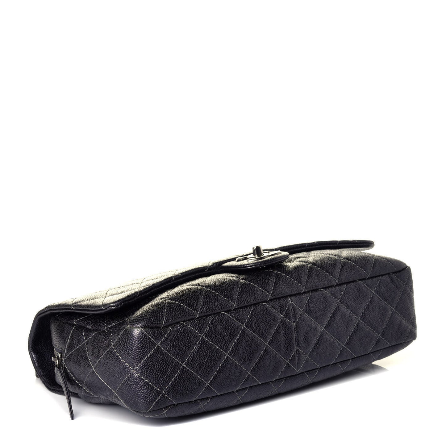 Caviar Quilted Large Chic Flap Black
