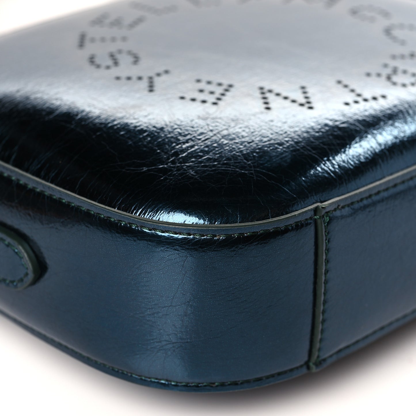 Metallic Eco Alter Nappa Mini Camera Bag Peacock Blue