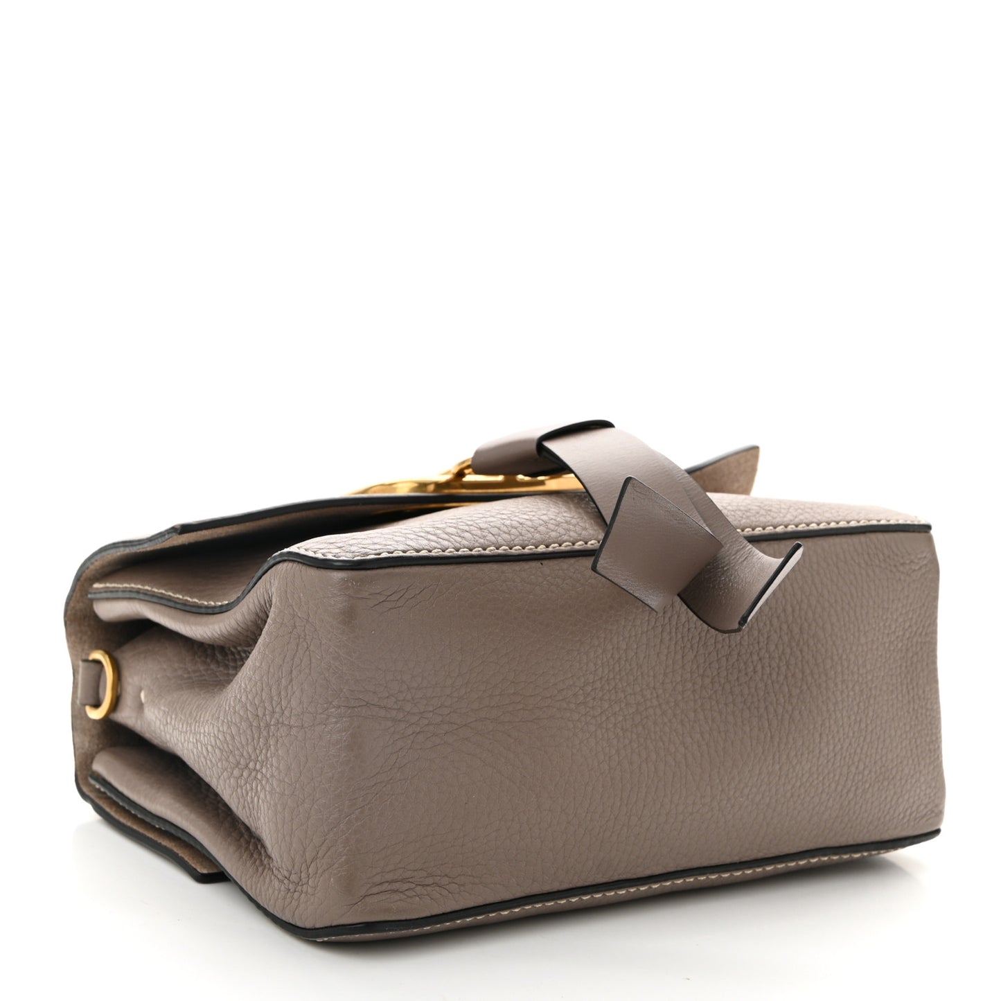 Pebbled Calfskin Small VRing Tassel Shoulder Bag Poudre