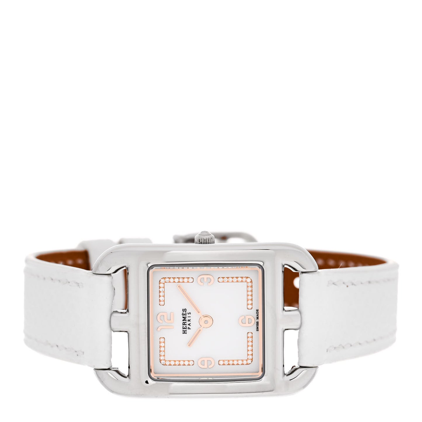 Stainless Steel Epsom Diamond 23mm Cape Cod Quartz Watch Blanc