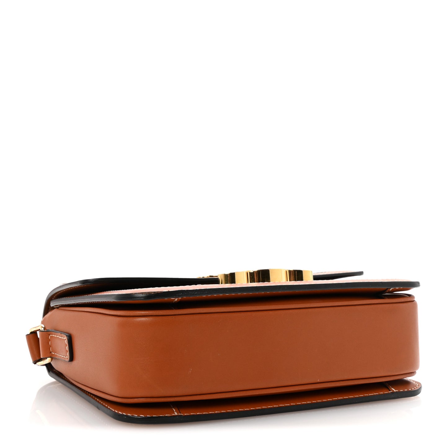 Calfskin Triomphe Canvas Teen Triomphe Bag Tan