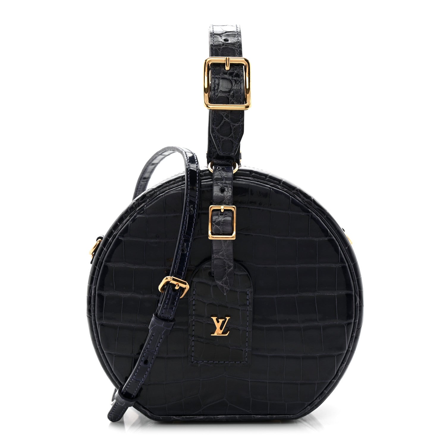 Louis Vuitton Crocodile Petite Boite Chapeau Navy 1879781
