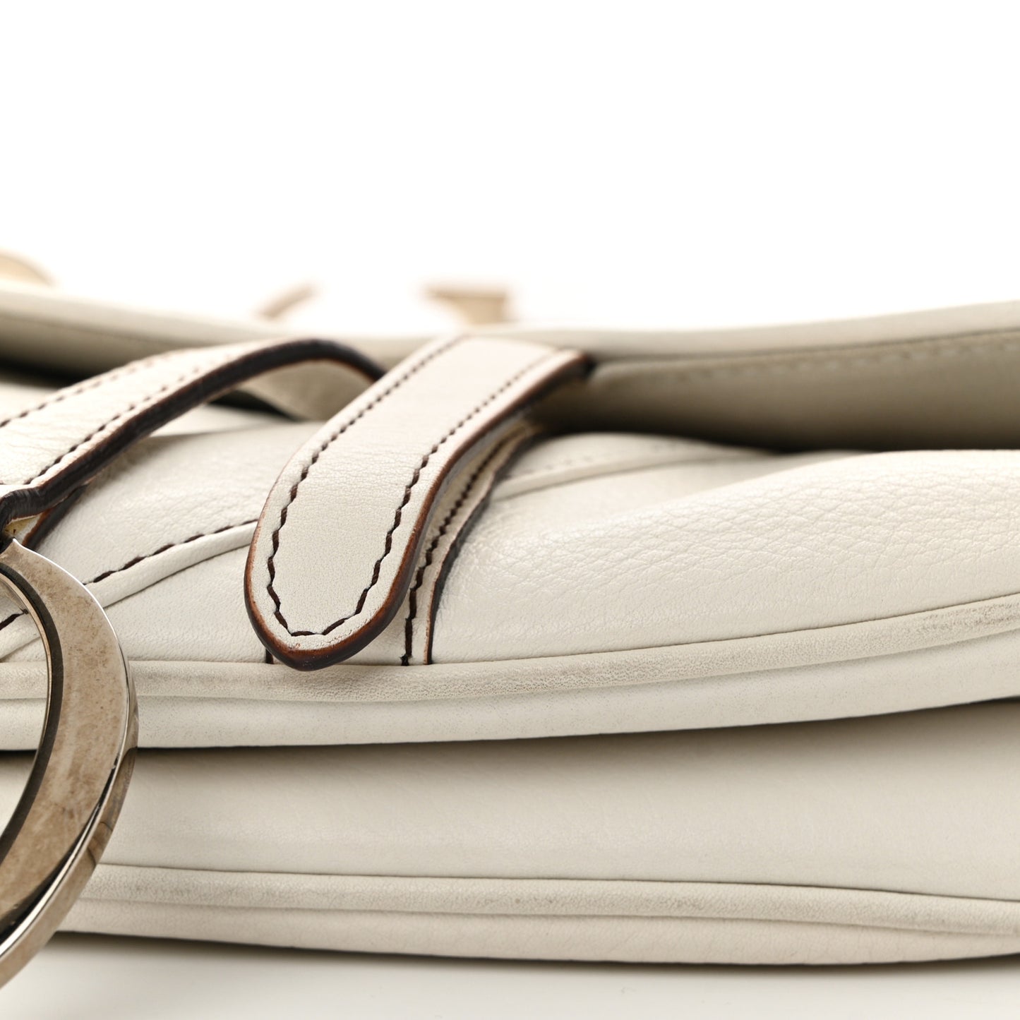 Calfskin Saddle Bag White