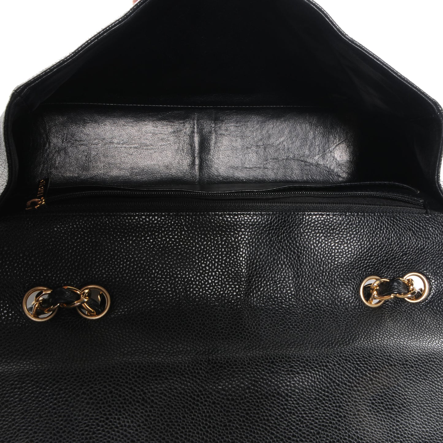 Caviar Jumbo Single Flap Black