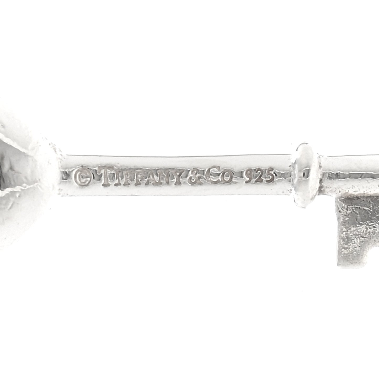 Sterling Silver Diamond Heart Key Pendant Necklace