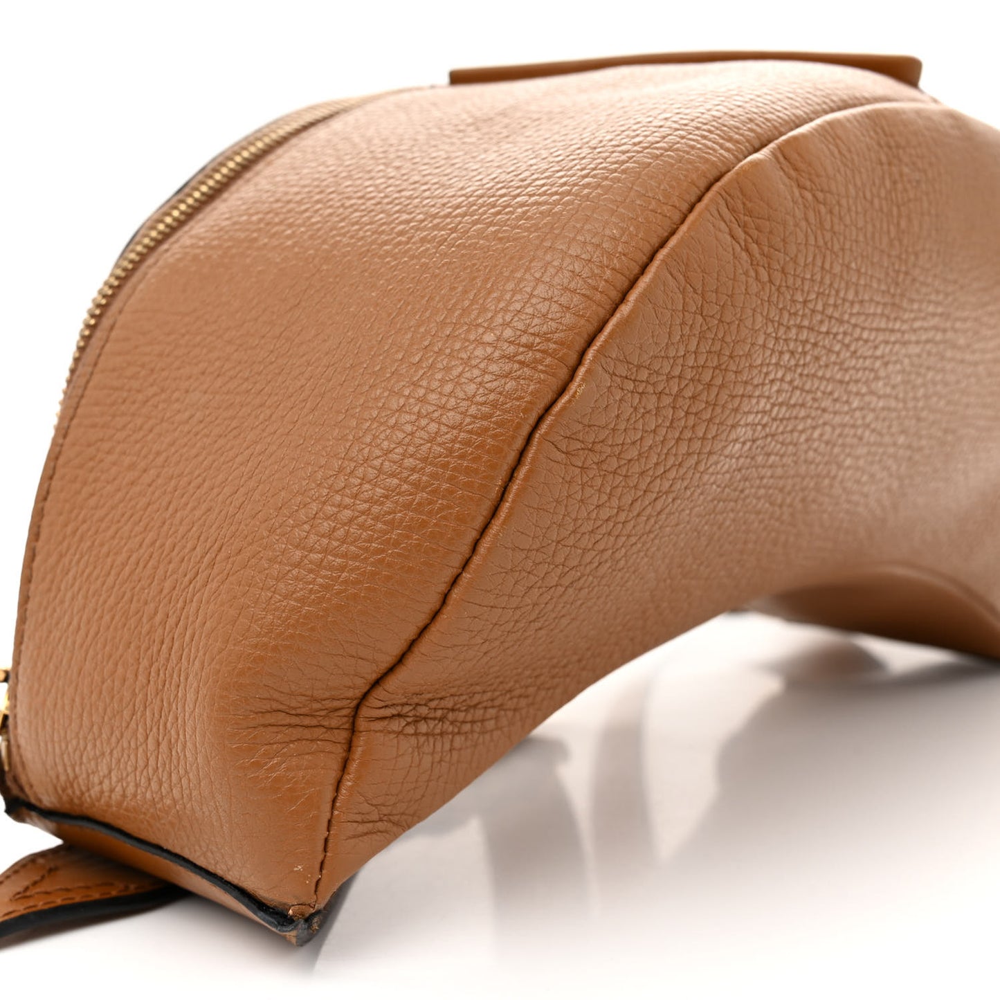 Grained Calfskin Greca Belt Bag Brown