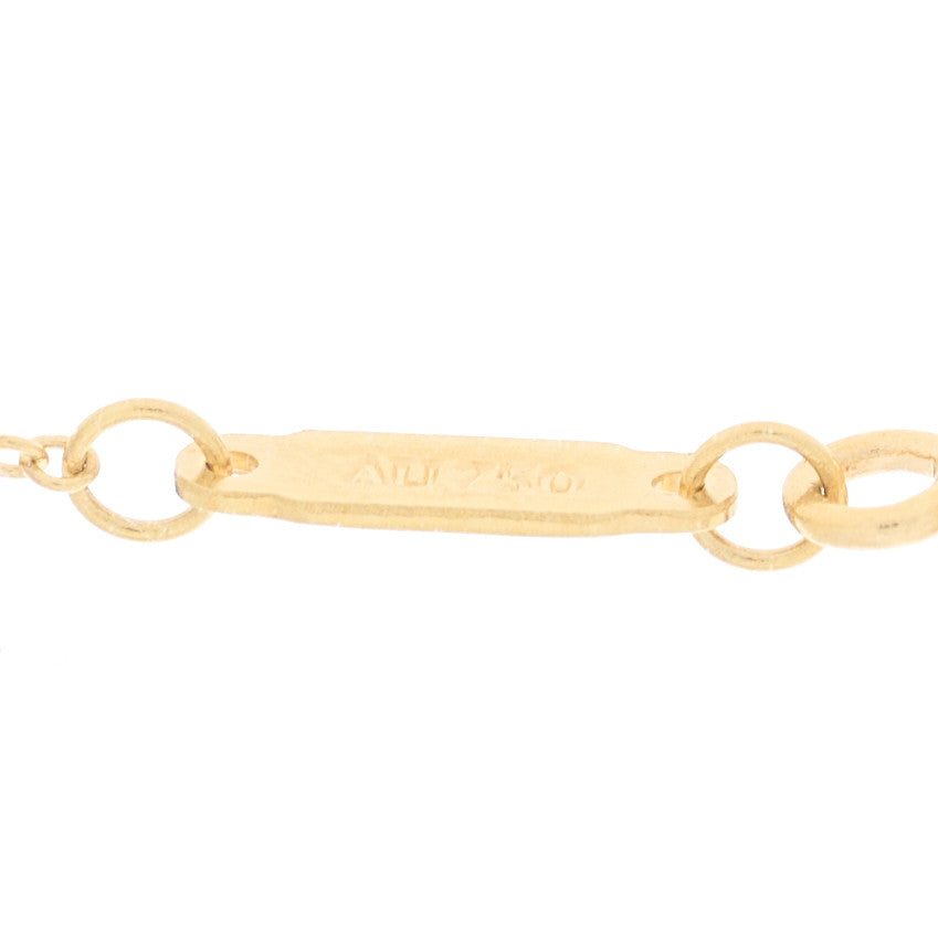 18K Yellow Gold Small T Smile Pendant Necklace
