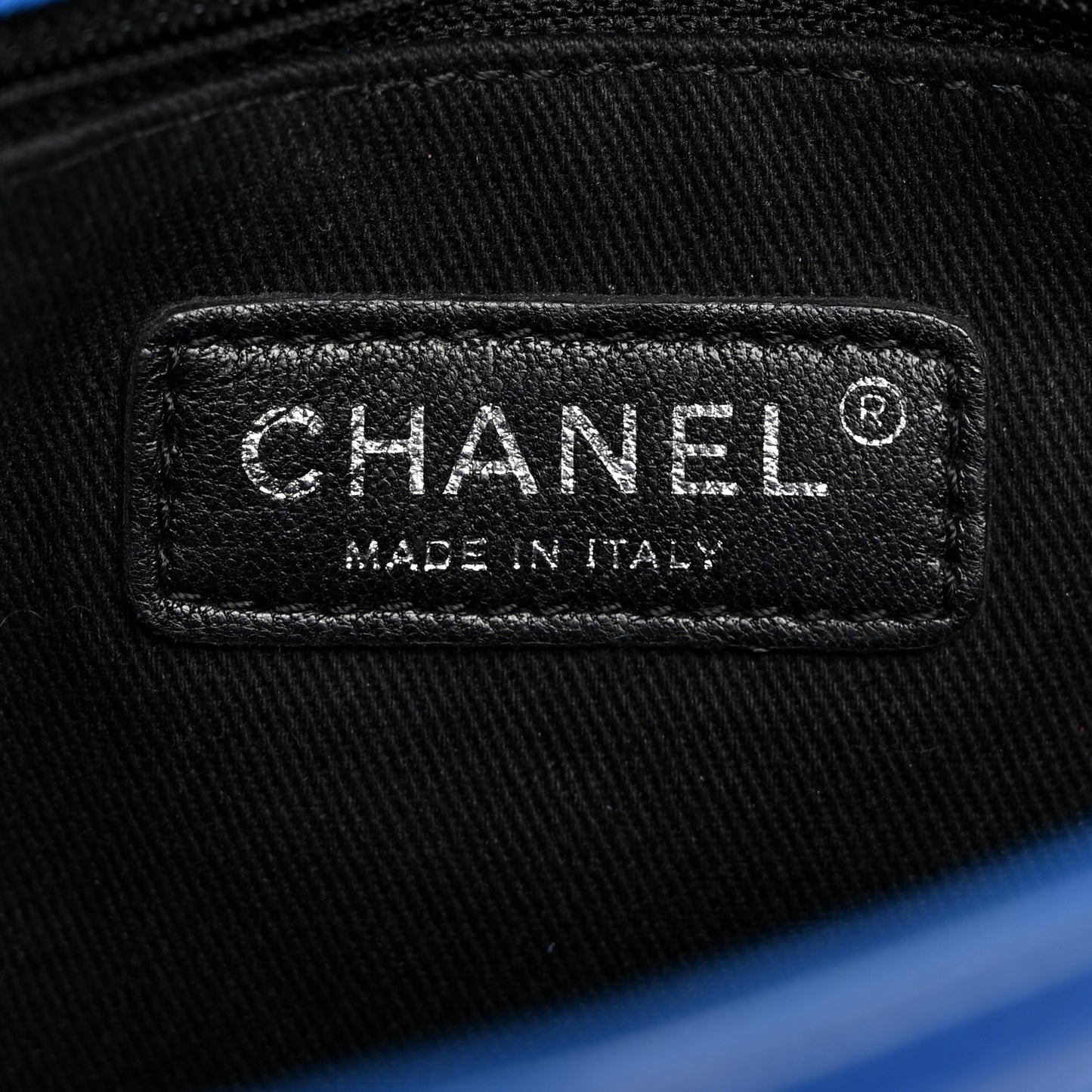 Patent Quilted Small Coco Shine Flap Blue