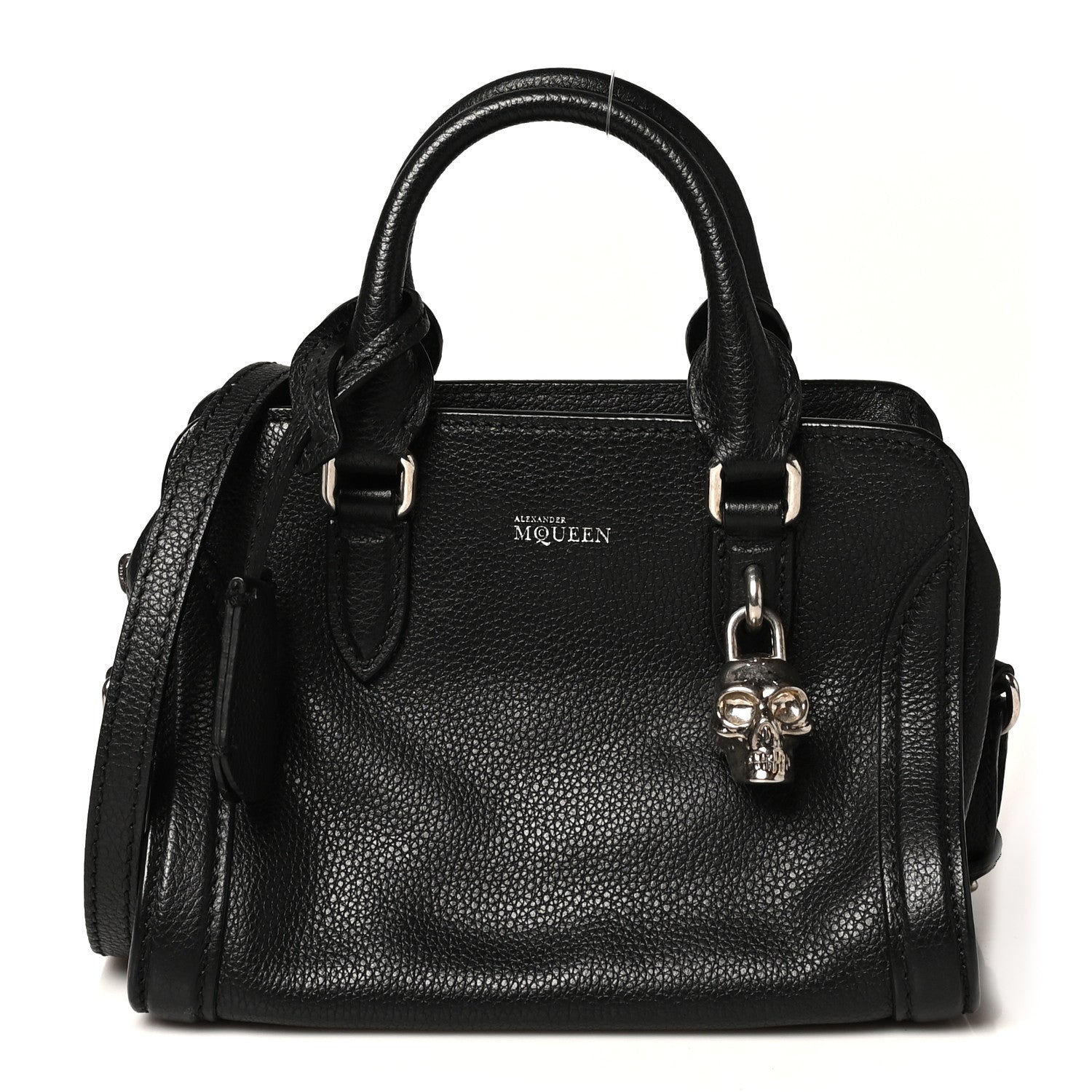 Alexander McQueen Pebbled Calfskin Mini Skull Padlock Zip Around Tote Black 1794985 – FASHIONPHILE Alexander McQueen Pebbled Calfskin Mini Skull Padlock Zip Around Tote Black 1794985 – FASHIONPHILE