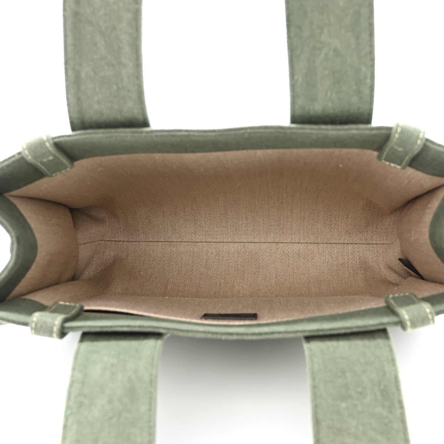 Chloe Linen Medium Woody Tote Wide Forest 5 of 10