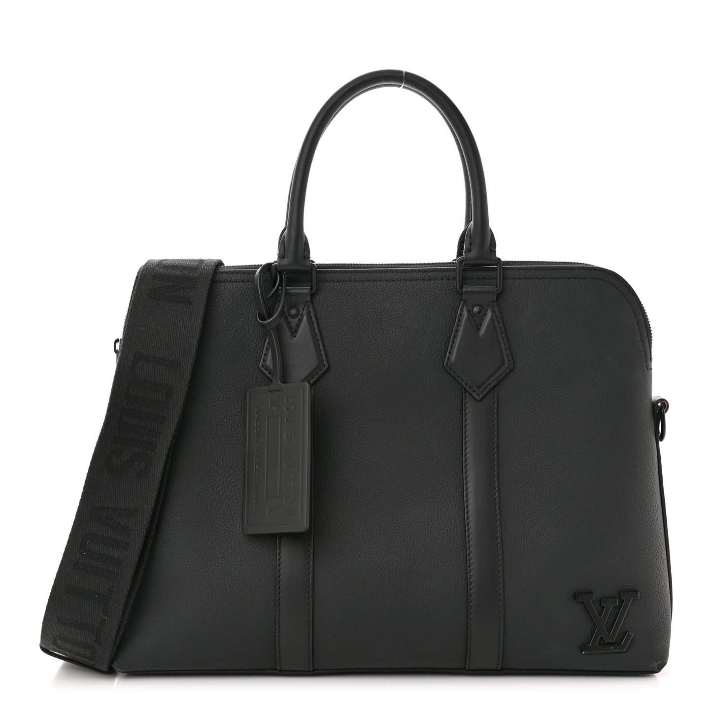 Calfskin Aerogram Takeoff Briefcase Black