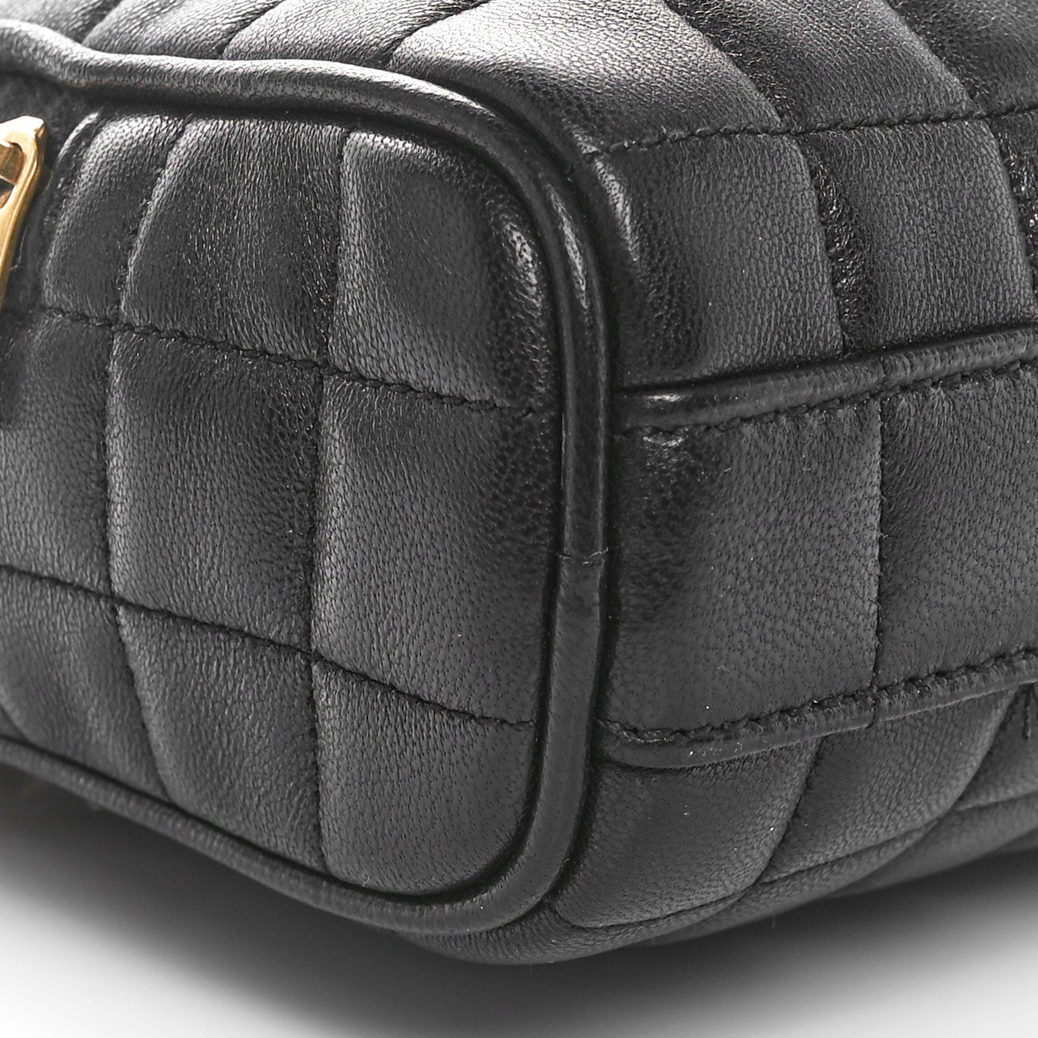 Saint Laurent Lambskin Carre Quilted Cassandre Mini Camera Bag Black 9 of 11